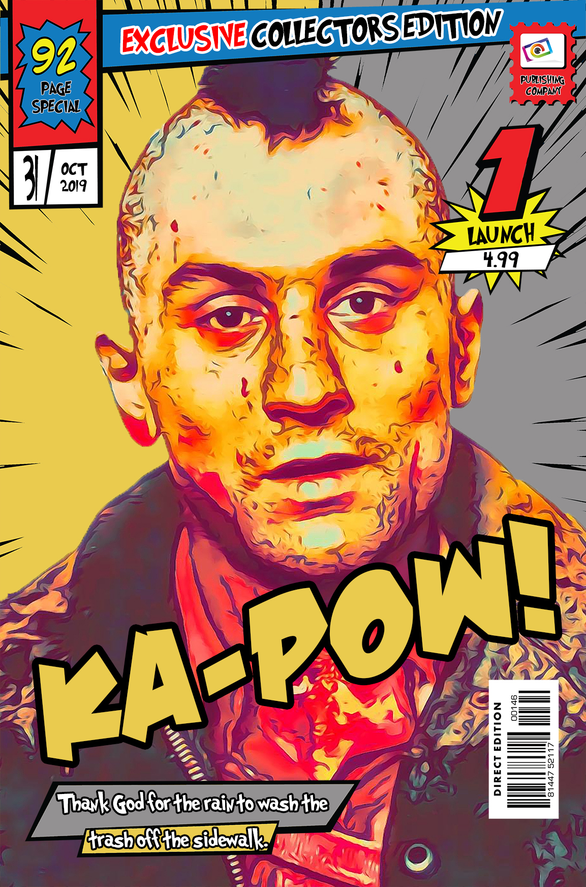 [TRAVIS BICKLE - TAXI DRIVER] – Comic Book Cover Art (Available in 3 formats and 3 different sizes)