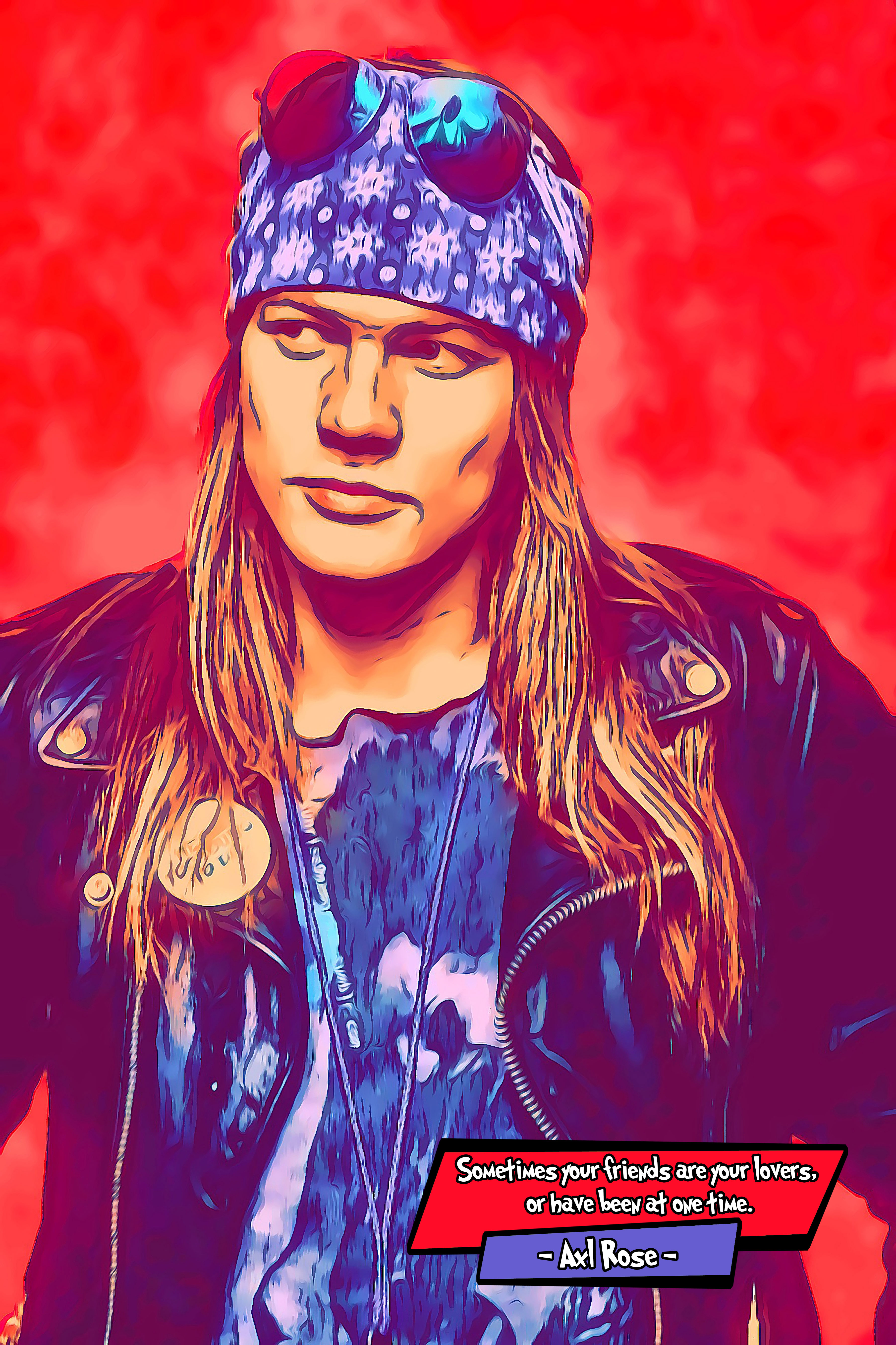 [AXL ROSE]– Comic Icons Art (Available in 3 formats and 3 different sizes)