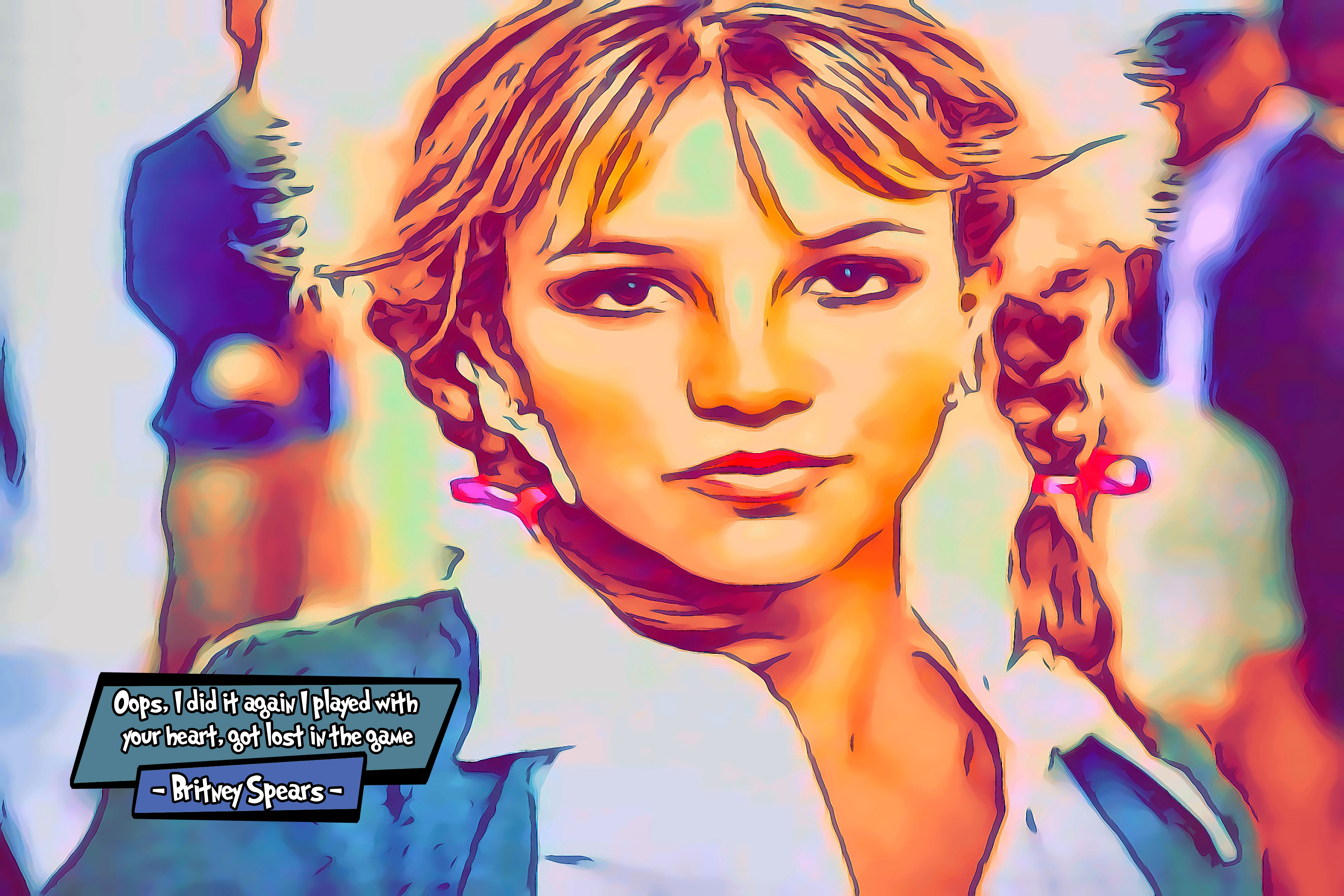 [BRITNEY SPEARS]– Comic Icons Art (Available in 3 formats and 3 different sizes)