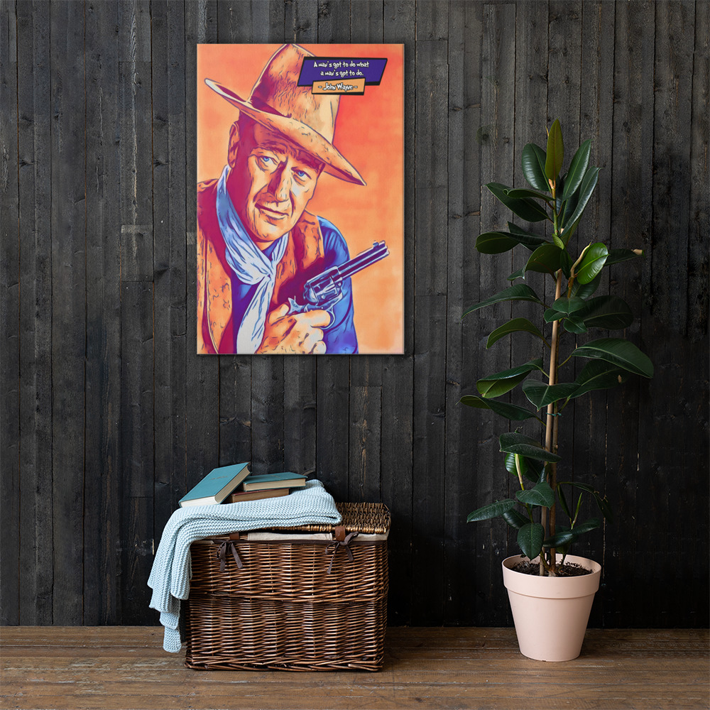 [JOHN WAYNE]– Comic Icons Art (Available in 3 formats and 3 different sizes)