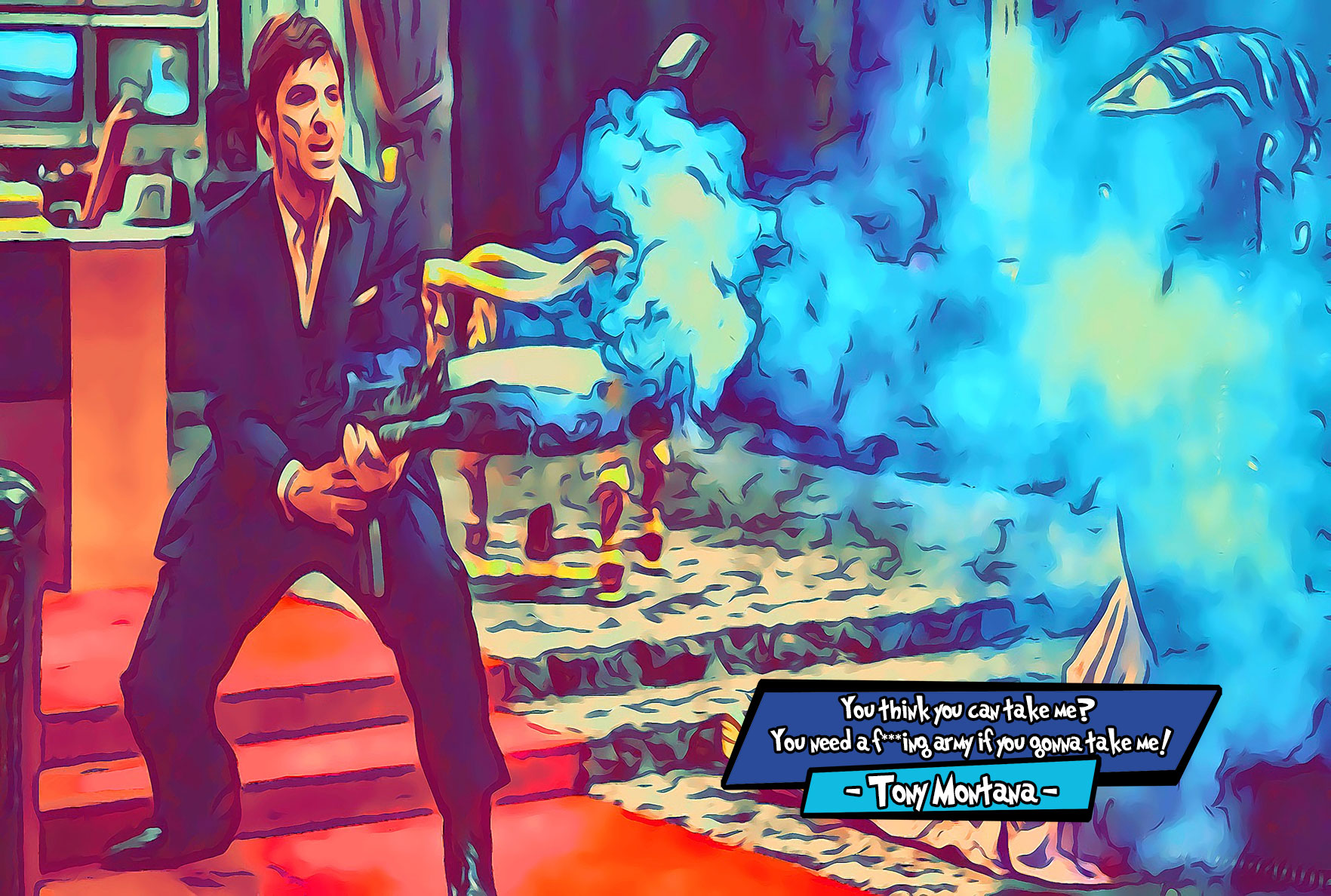 [SCARFACE]– Comic Icons Art (Available in 3 formats and 3 different sizes)