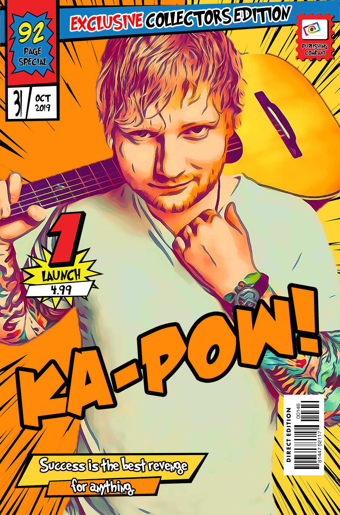 [ED SHEERAN] – Comic Book Cover Art (Available in 3 formats and 3 different sizes)