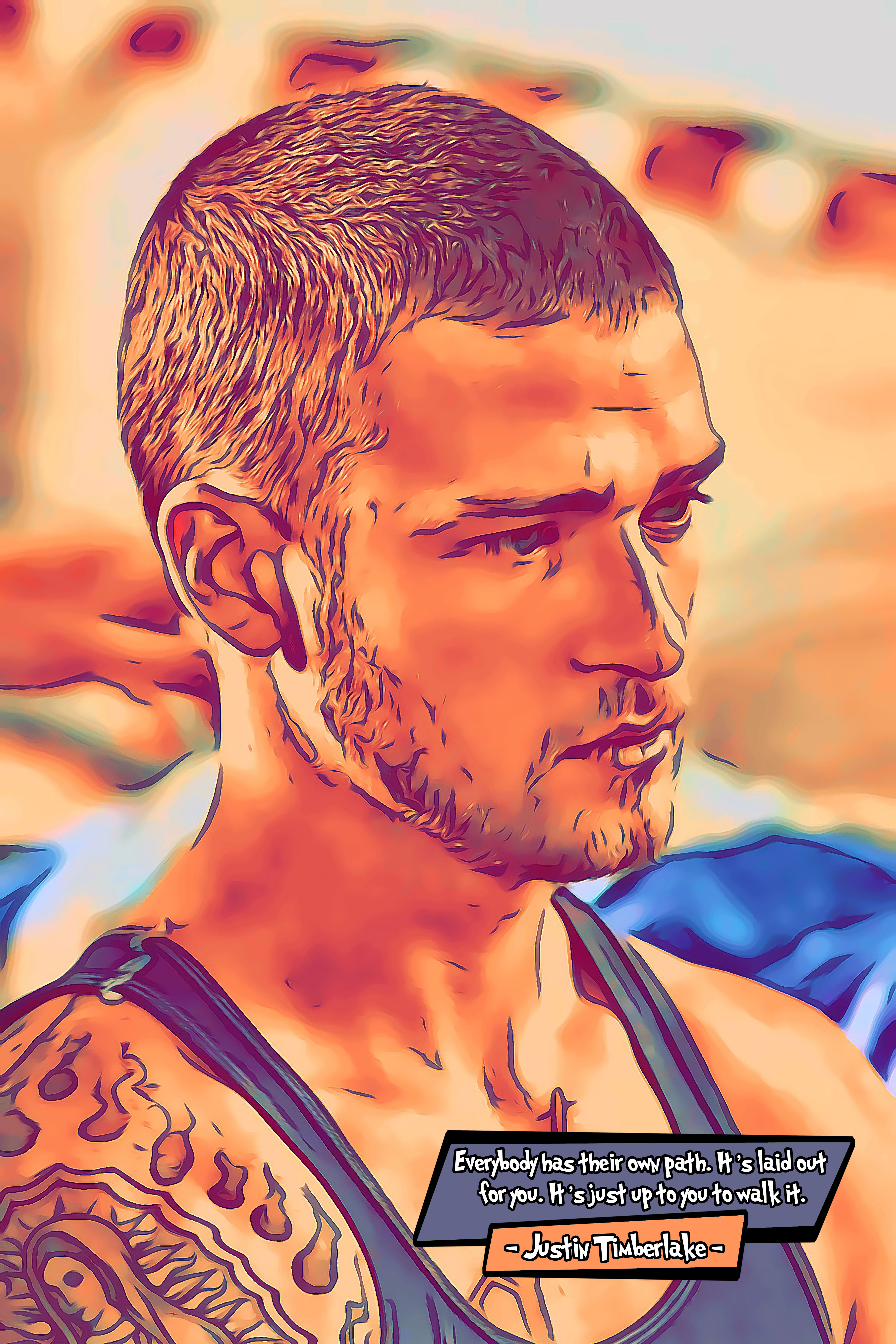 [JUSTIN TIMBERLAKE]– Comic Icons Art (Available in 3 formats and 3 different sizes)