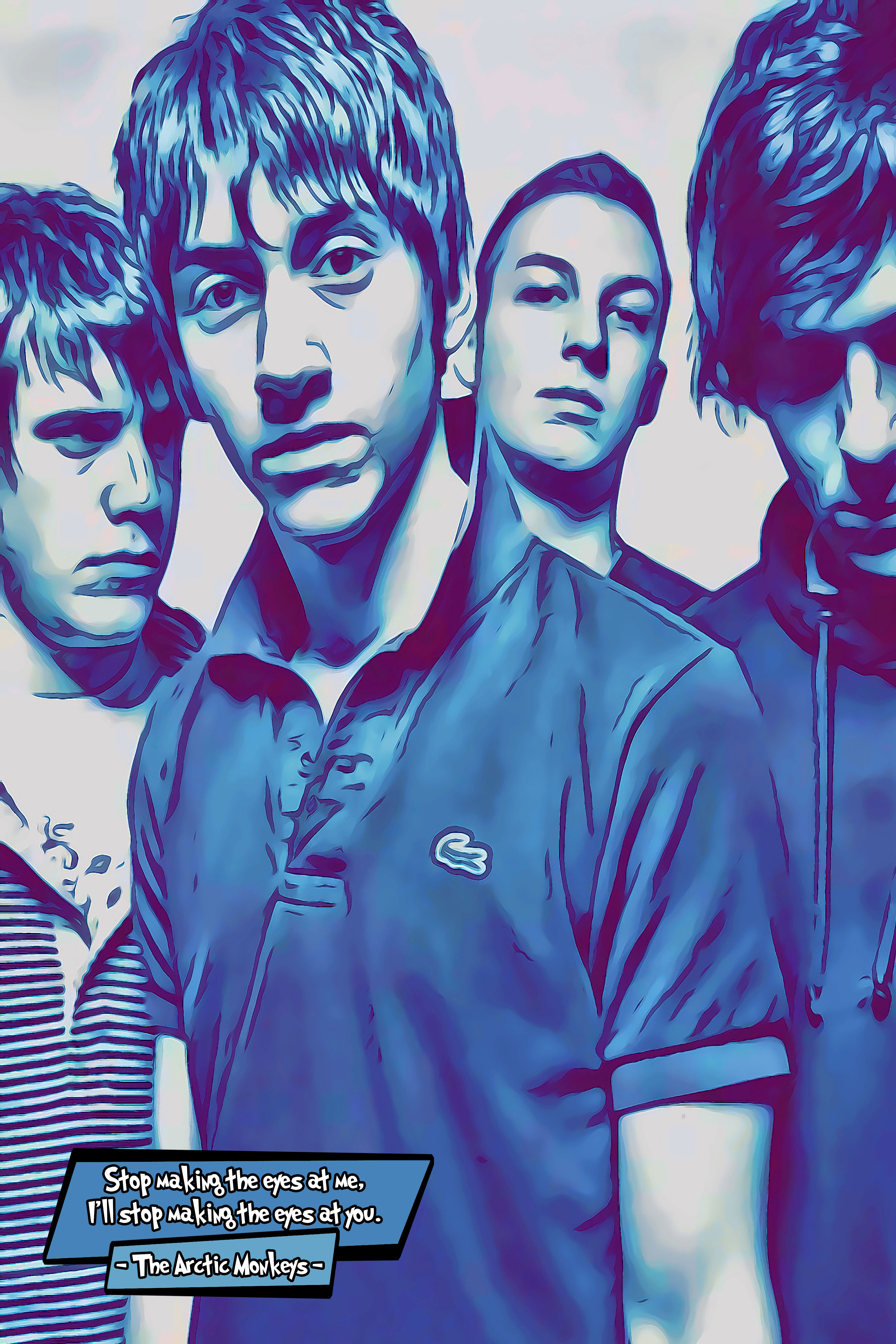 [THE ARCTIC MONKEYS]– Comic Icons Art (Available in 3 formats and 3 different sizes)