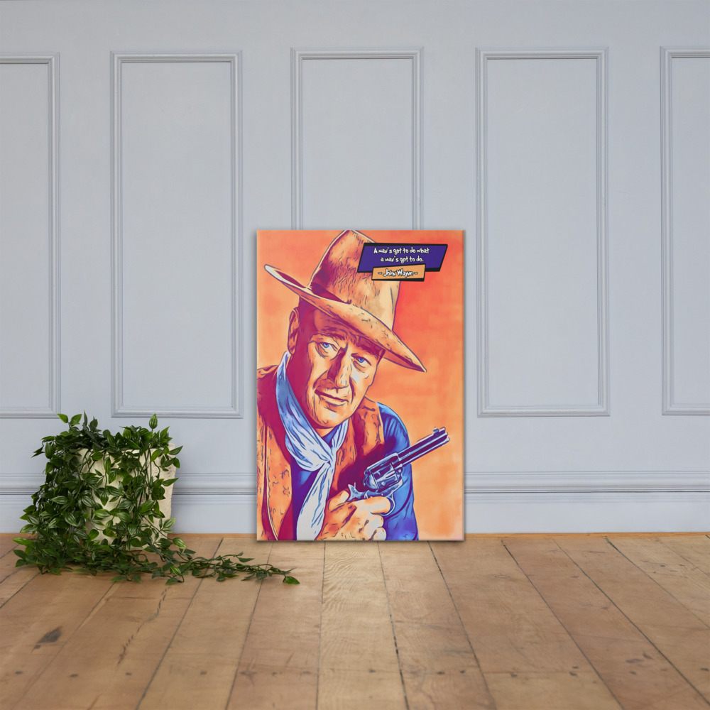 [JOHN WAYNE]– Comic Icons Art (Available in 3 formats and 3 different sizes)