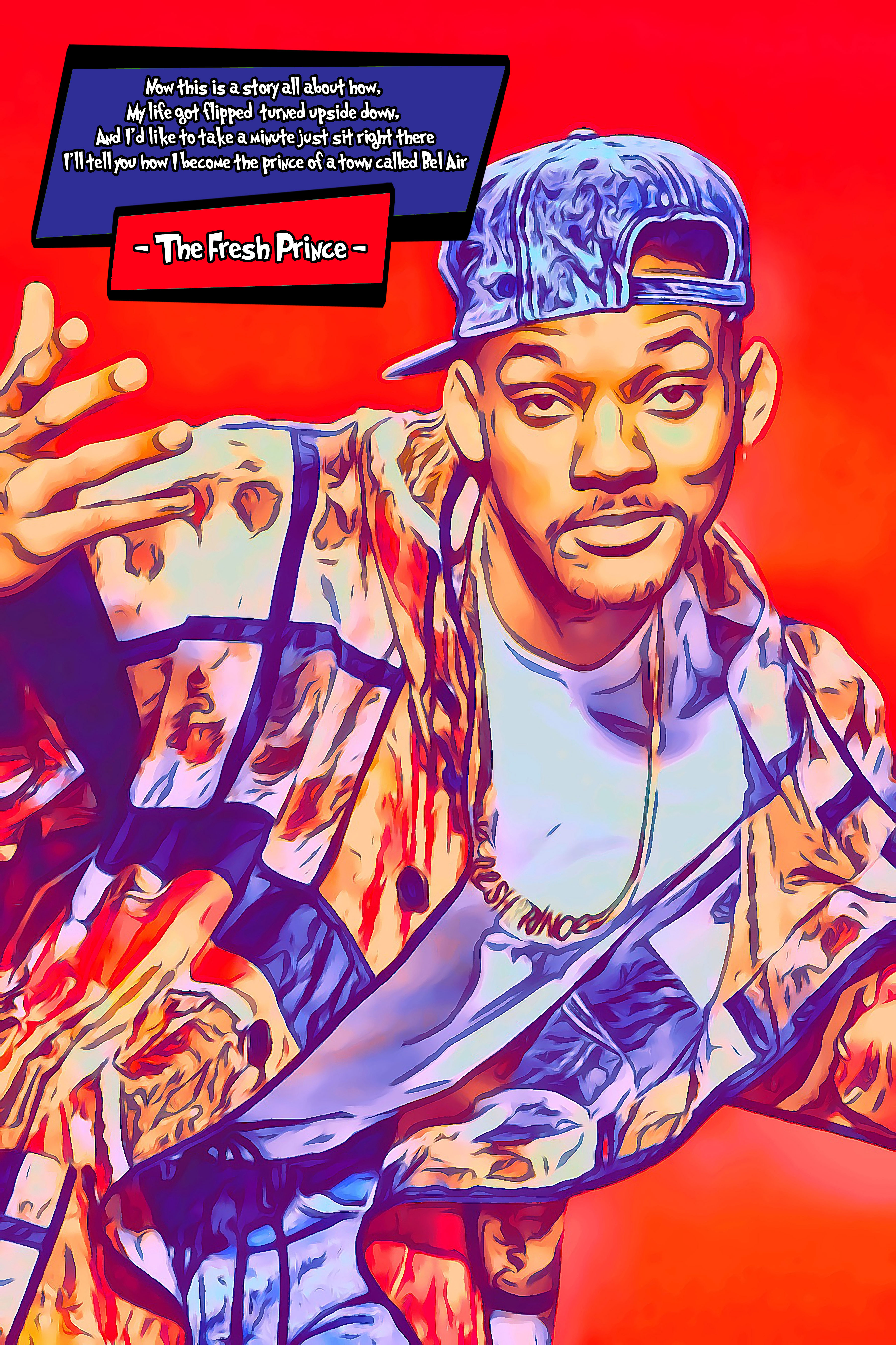 [THE FRESH PRINCE OF BEL AIR]– Comic Icons Art (Available in 3 formats and 3 different sizes)