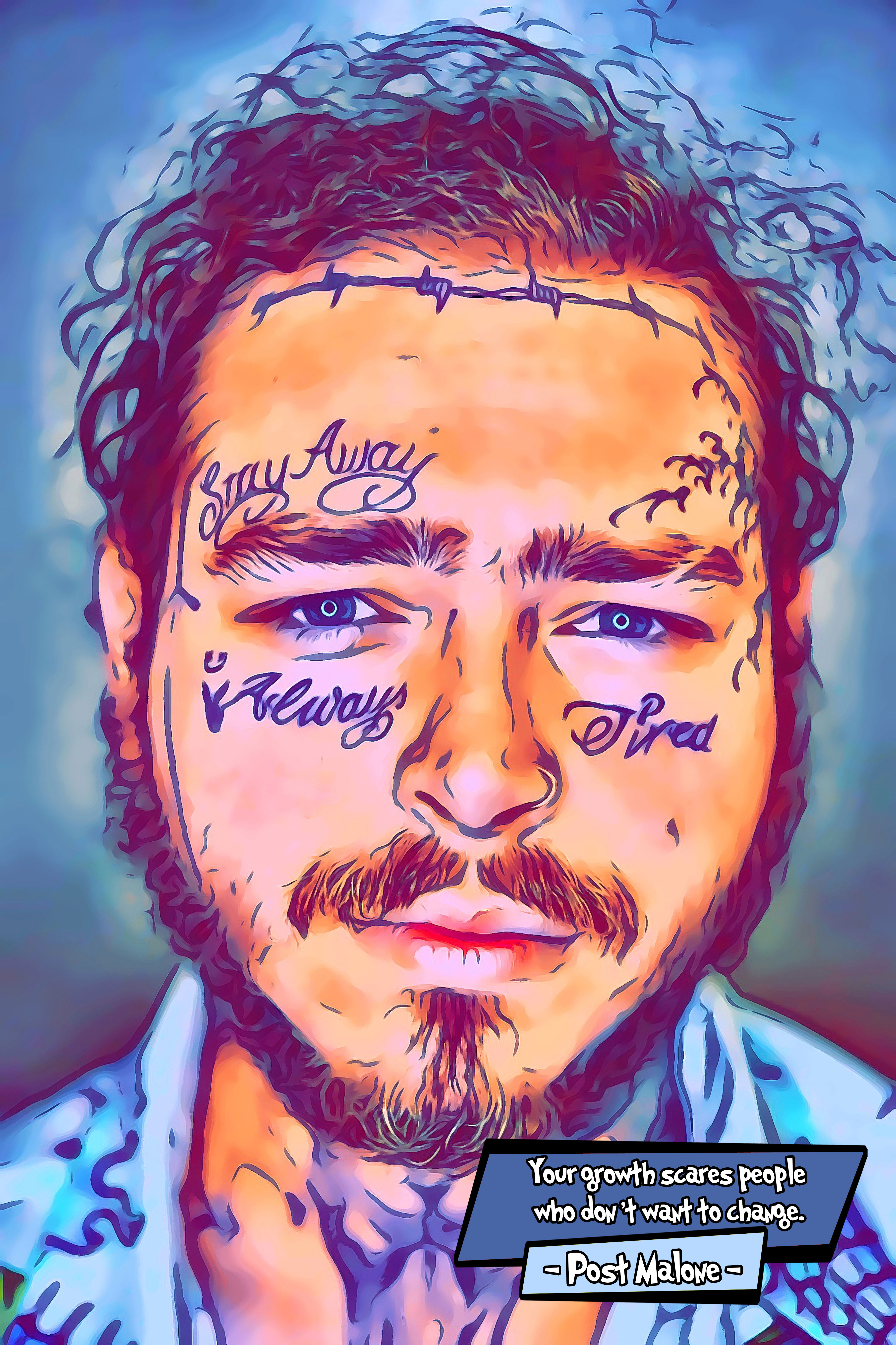[POST MALONE]– Comic Icons Art (Available in 3 formats and 3 different sizes)