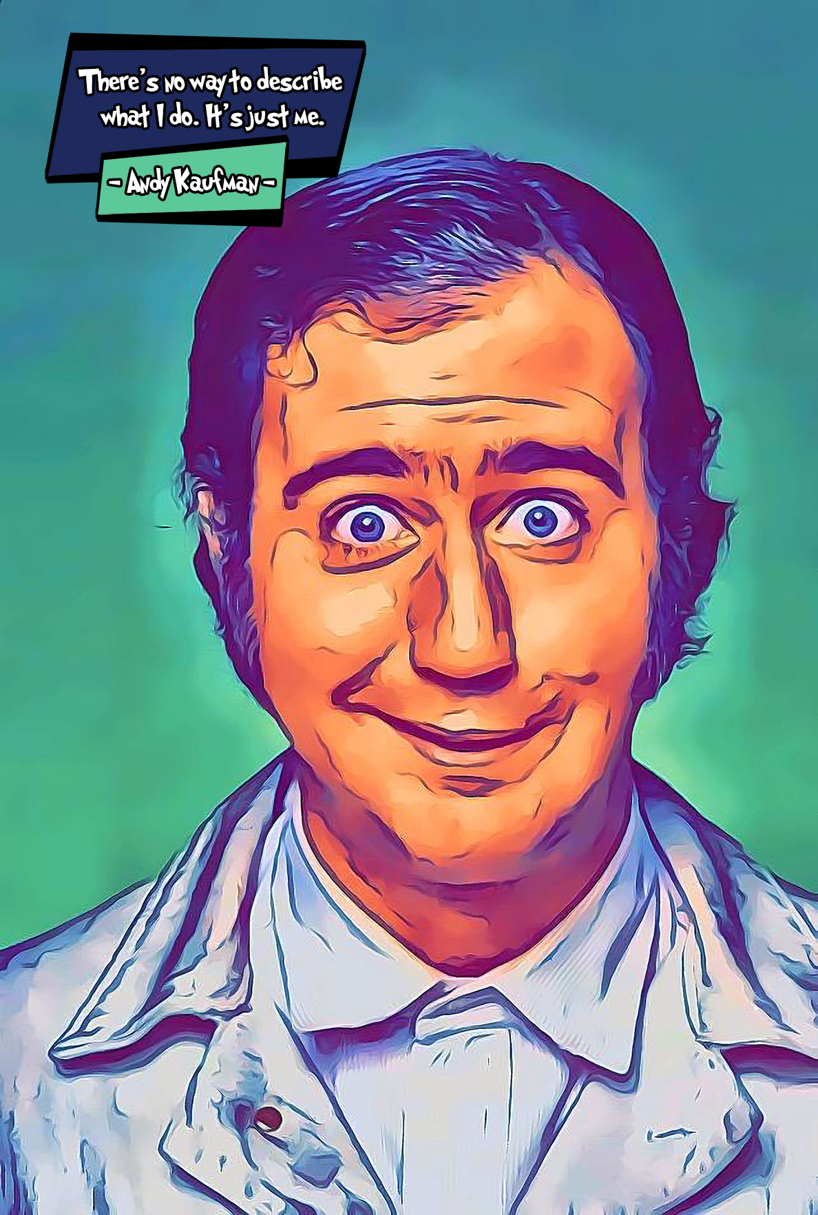 [ANDY KAUFMAN]– Comic Icons Art (Available in 3 formats and 3 different sizes)