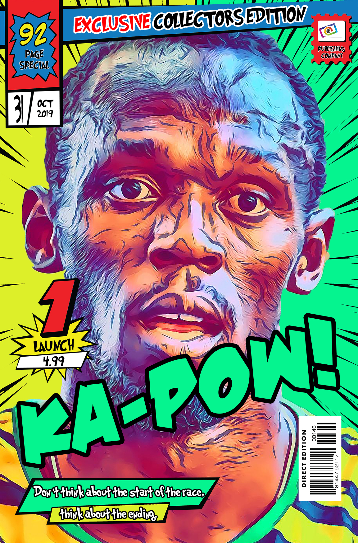 [USAIN BOLT] – Comic Book Cover Art (Available in 3 formats and 3 different sizes)