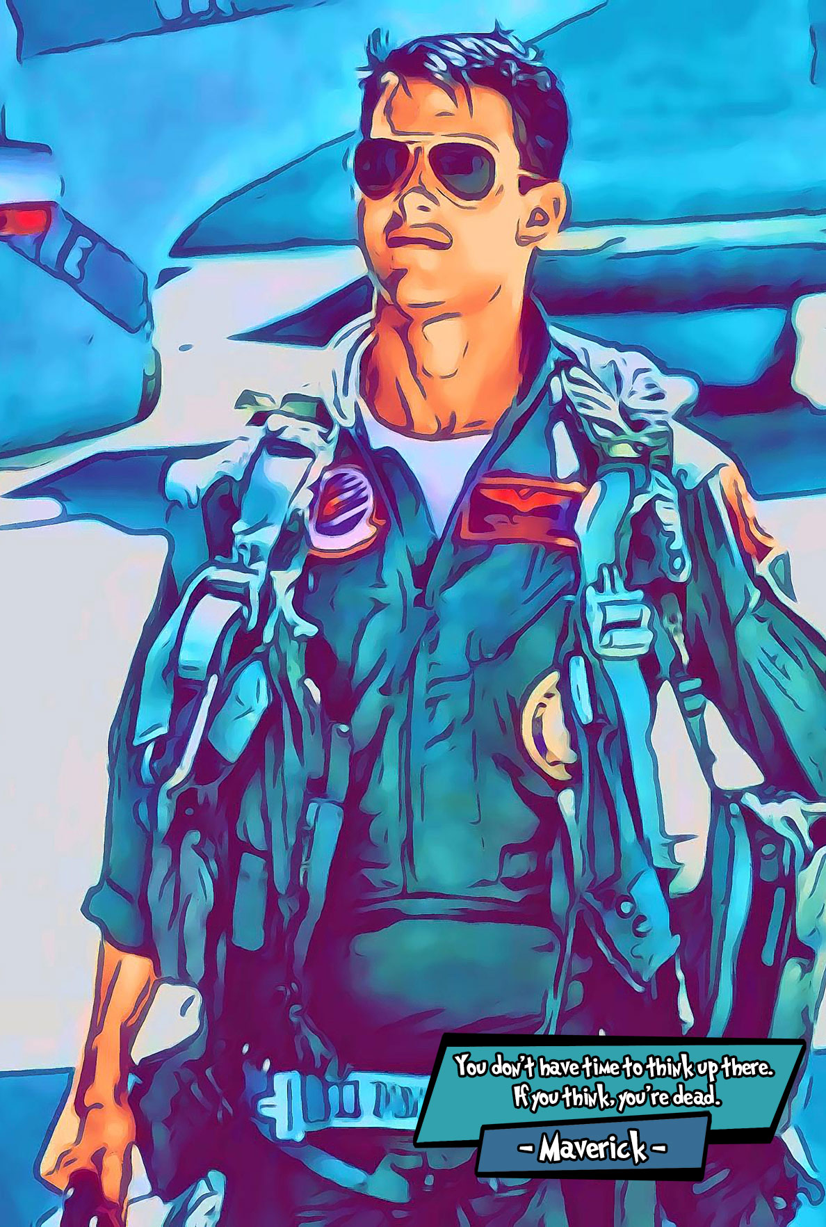 [MAVERICK - TOP GUN]– Comic Icons Art (Available in 3 formats and 3 different sizes)