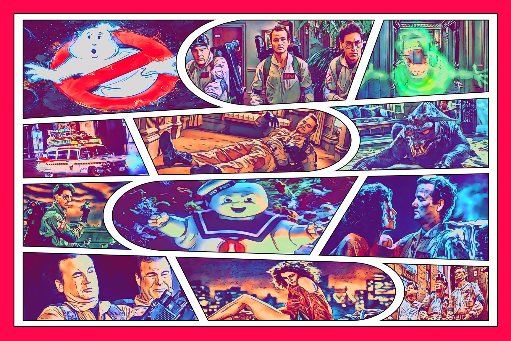 [GHOSTBUSTERS] – Comic Strip Art (Available in 3 formats and 3 different sizes)