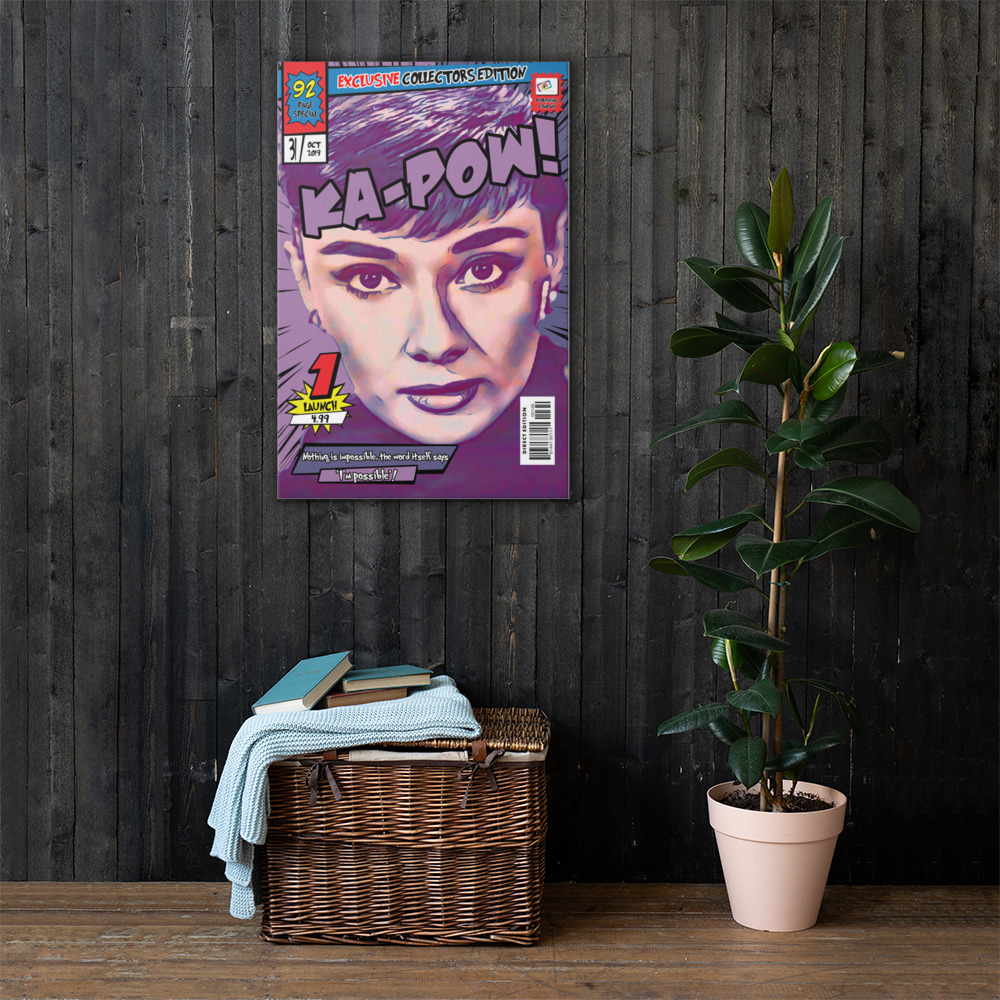 [AUDREY HEPBURN] – Comic Book Cover Art (Available in 3 formats and 3 different sizes)