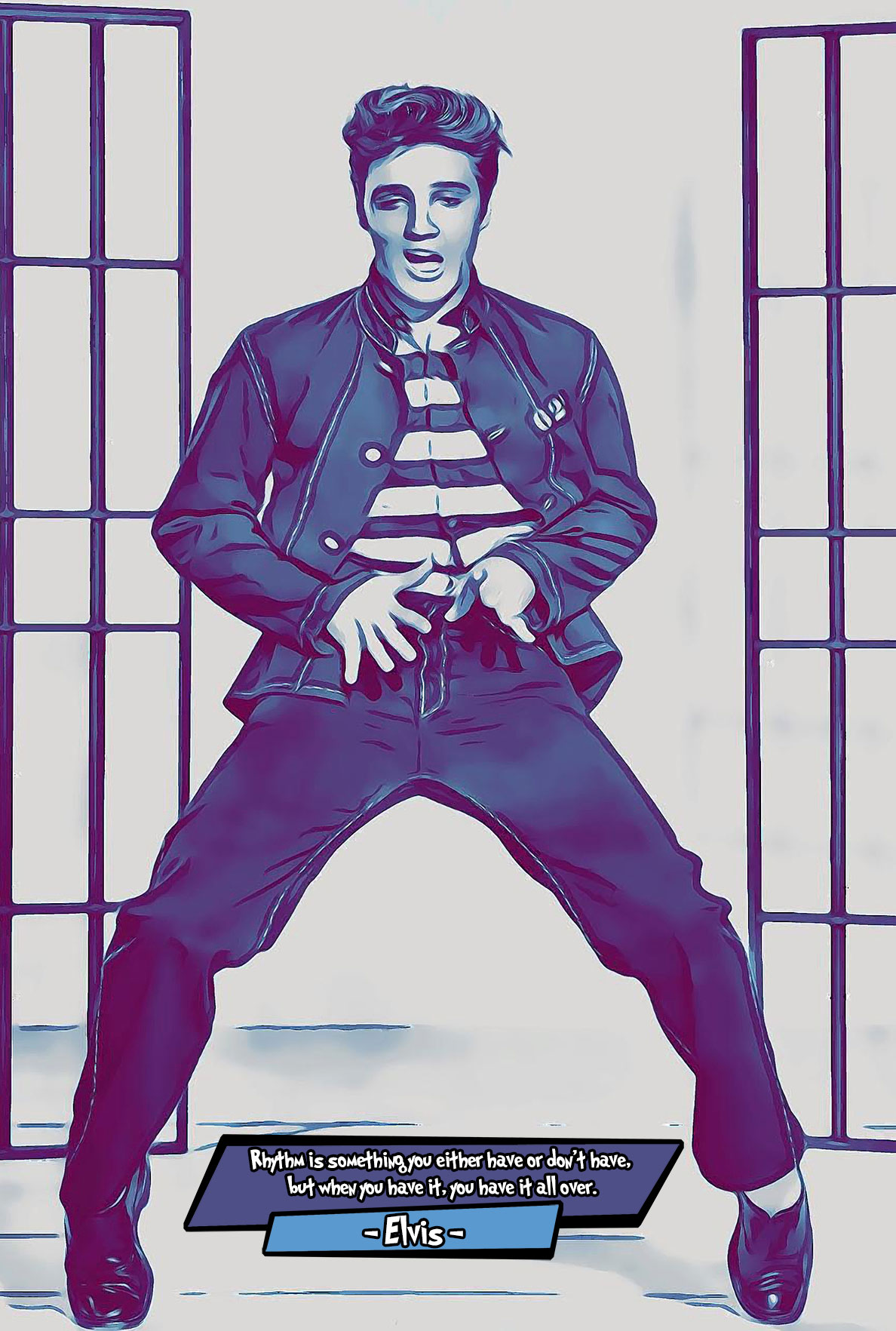 [ELVIS]– Comic Icons Art (Available in 3 formats and 3 different sizes)