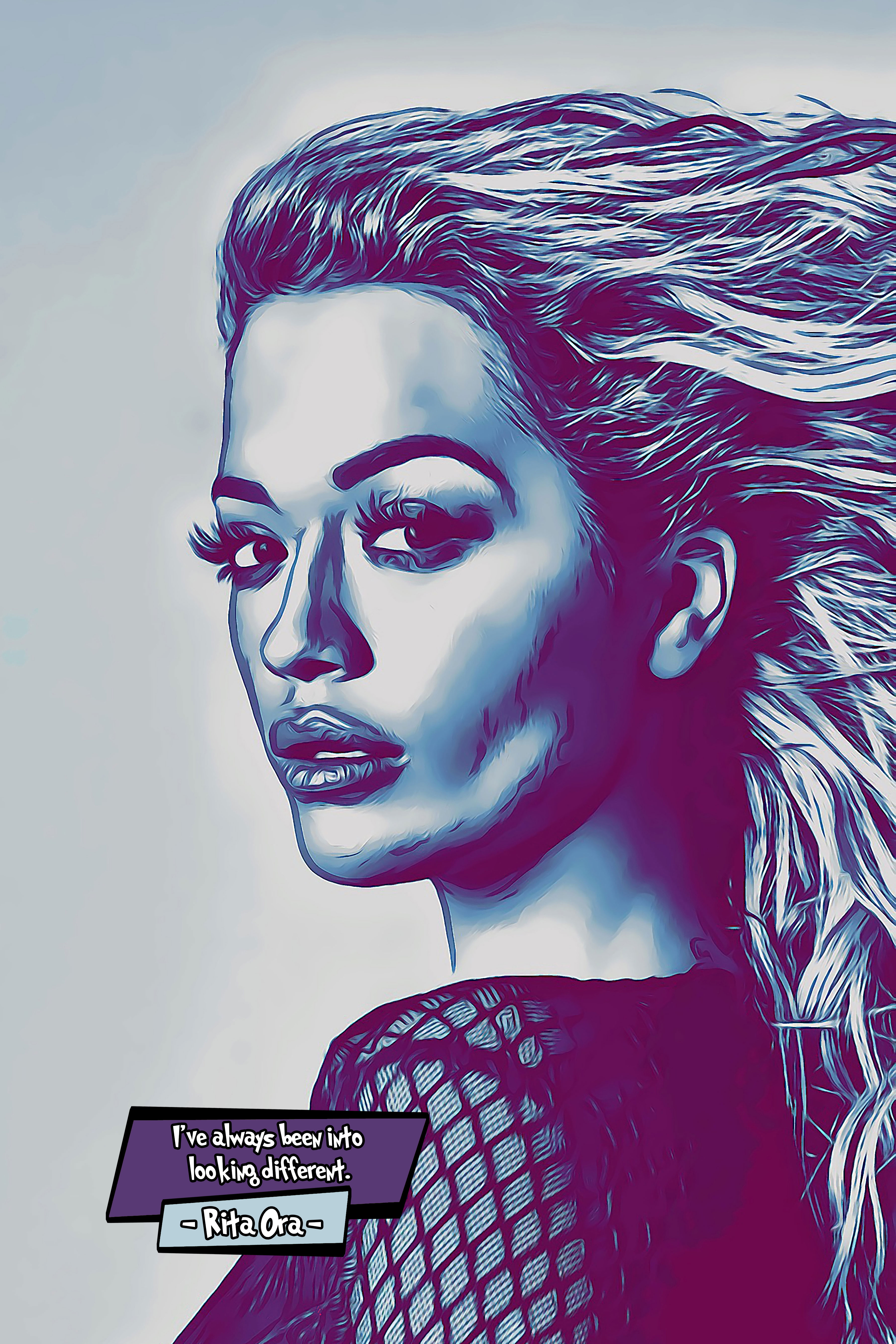 [RITA ORA]– Comic Icons Art (Available in 3 formats and 3 different sizes)