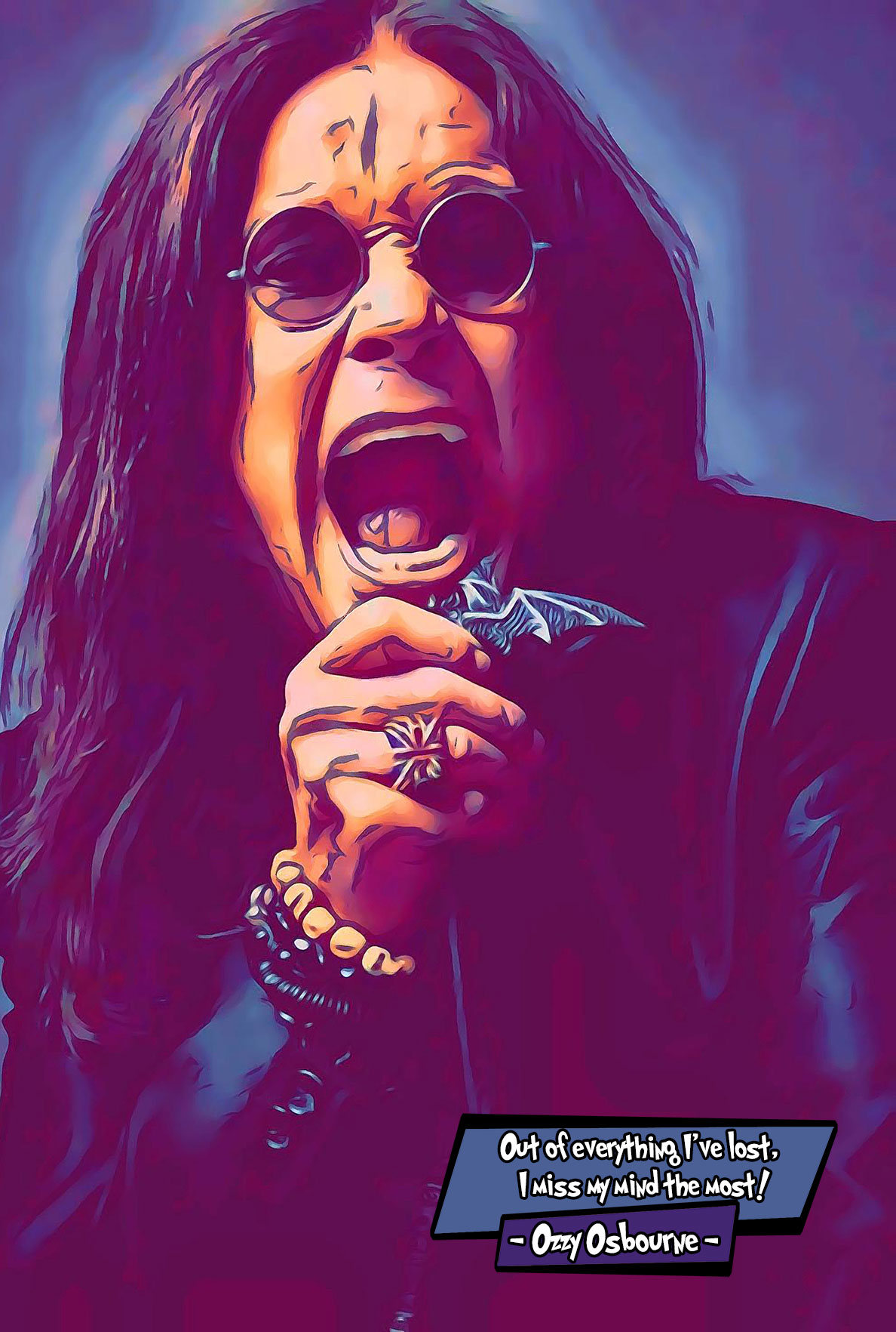 [OZZY OSBOURNE]– Comic Icons Art (Available in 3 formats and 3 different sizes)