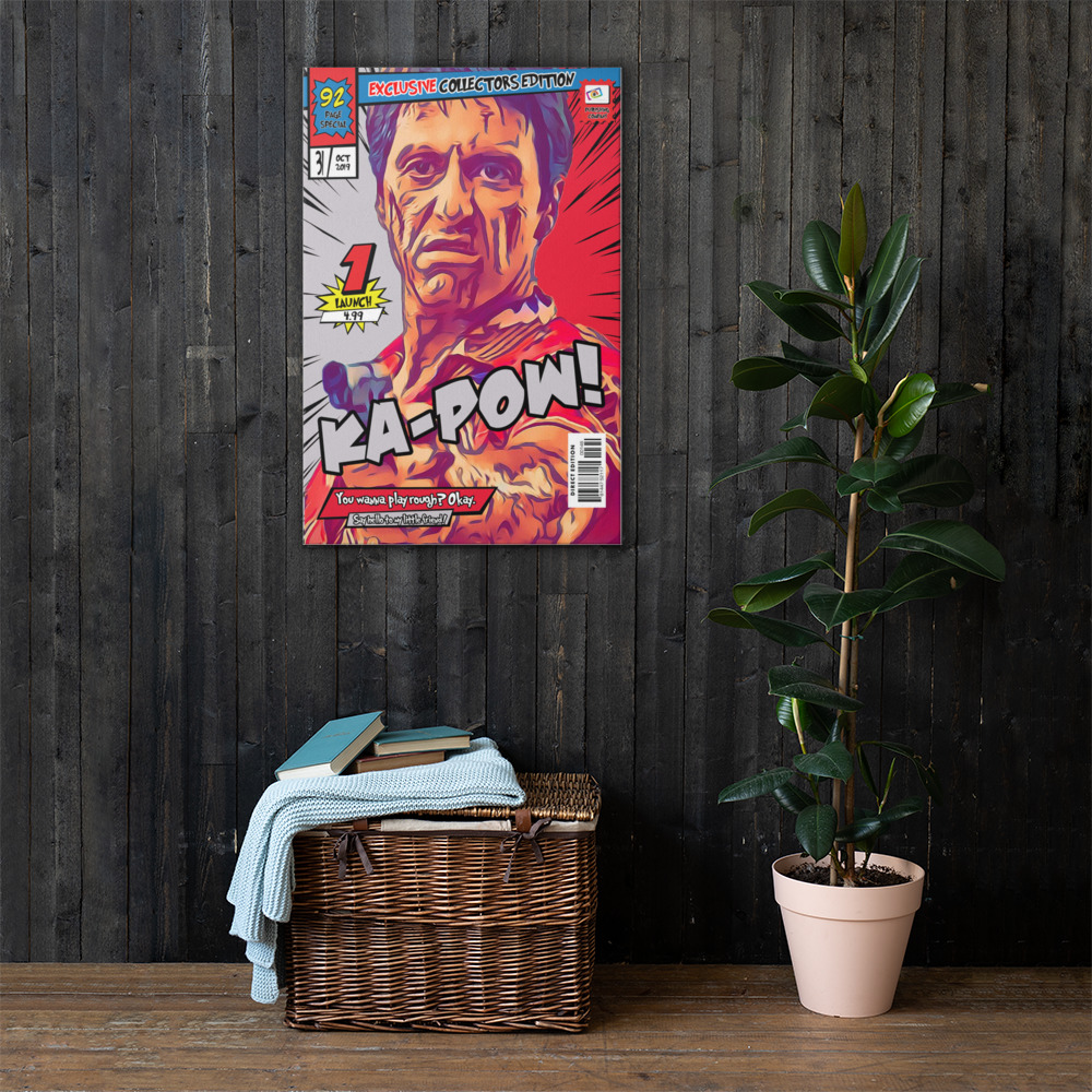 [TONY MONTANA - SCARFACE] – Comic Book Cover Art (Available in 3 formats and 3 different sizes)