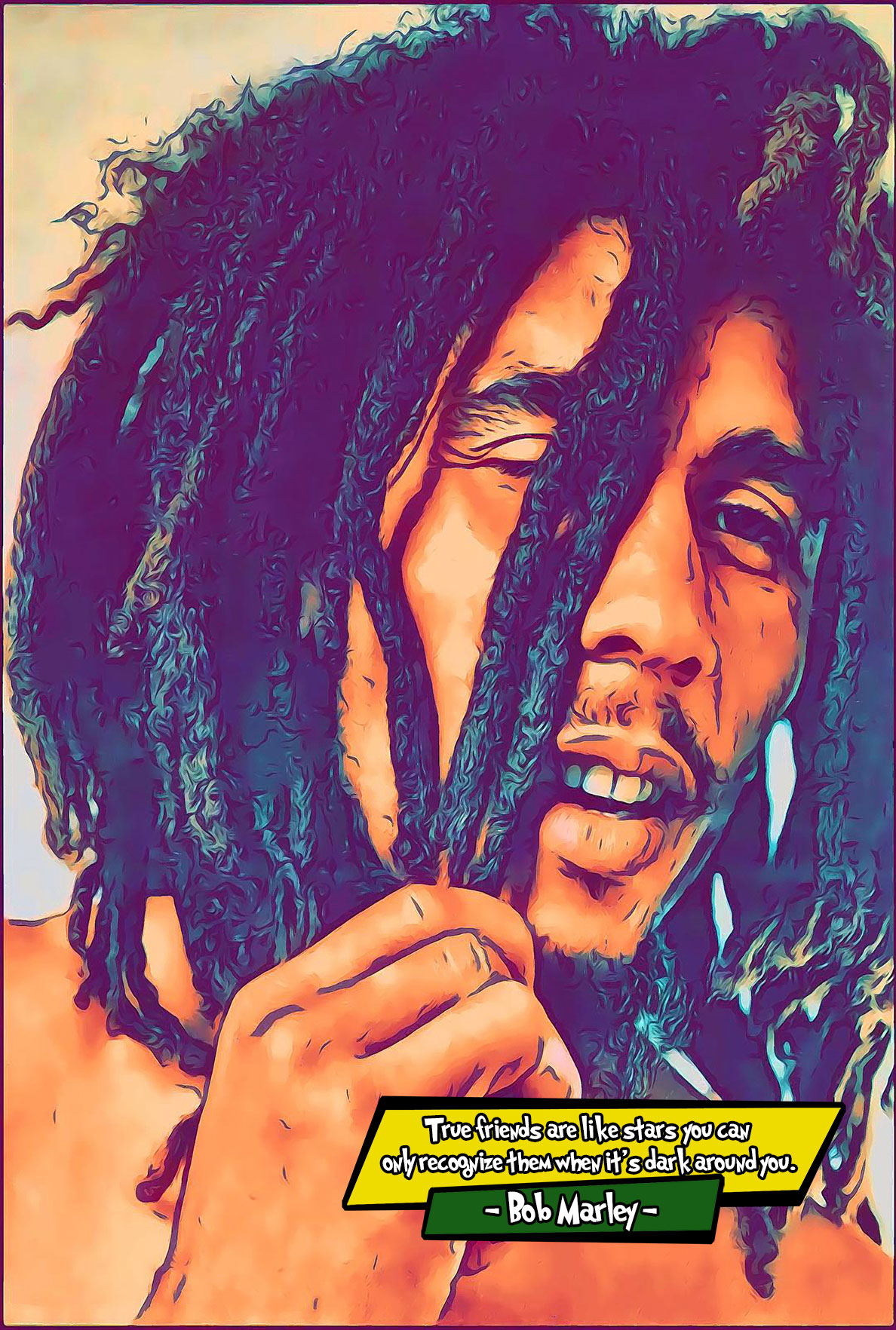[BOB MARLEY]– Comic Icons Art (Available in 3 formats and 3 different sizes)