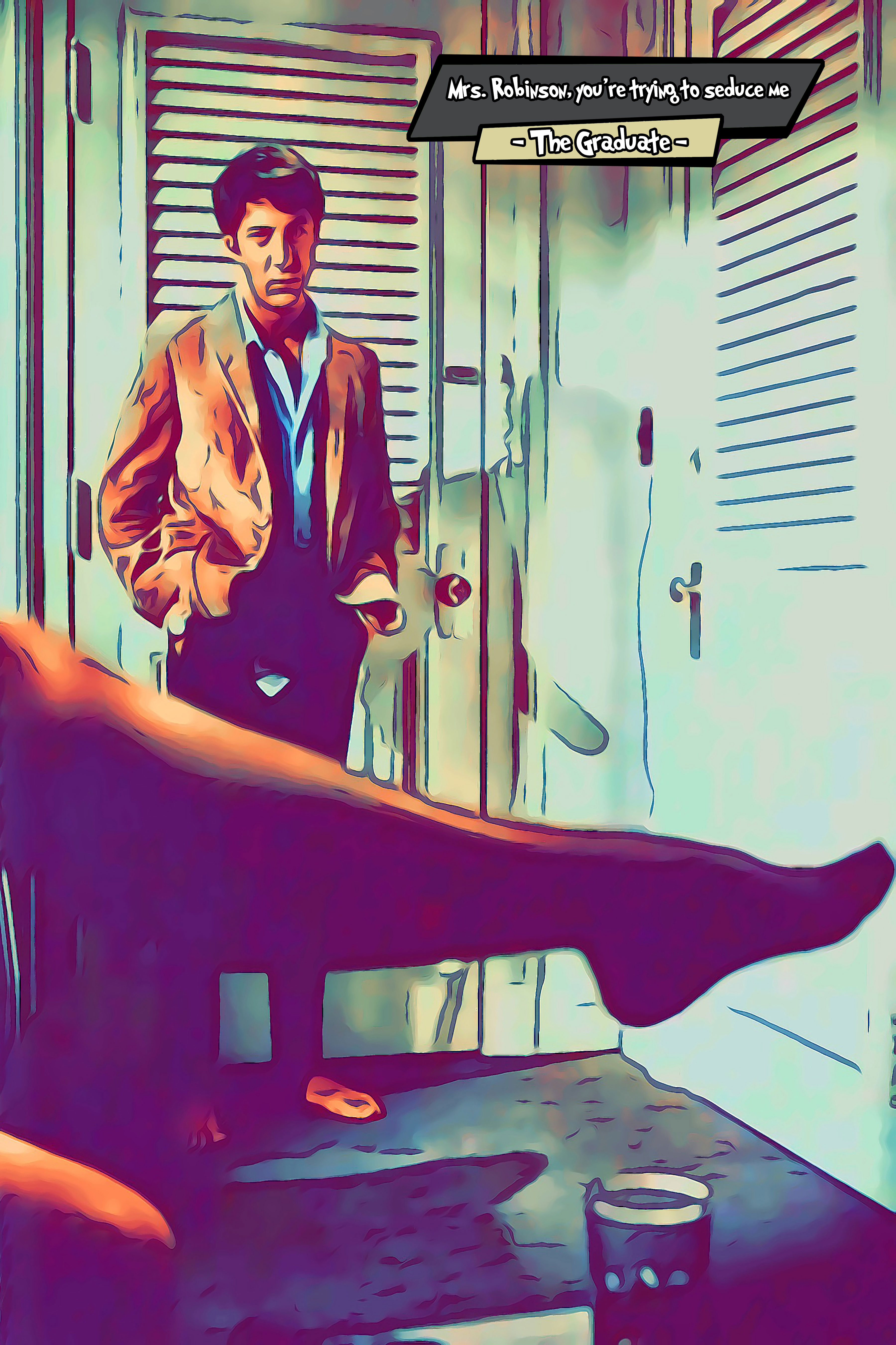 [THE GRADUATE]– Comic Icons Art (Available in 3 formats and 3 different sizes)