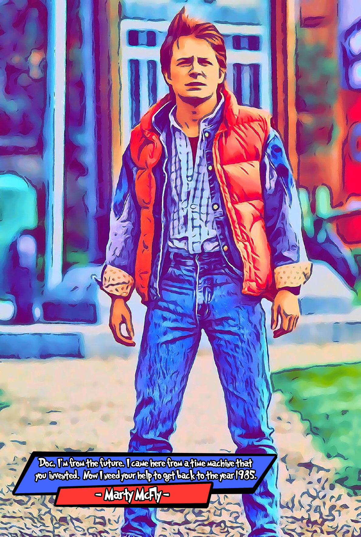 [MARTY MCFLY]– Comic Icons Art (Available in 3 formats and 3 different sizes)