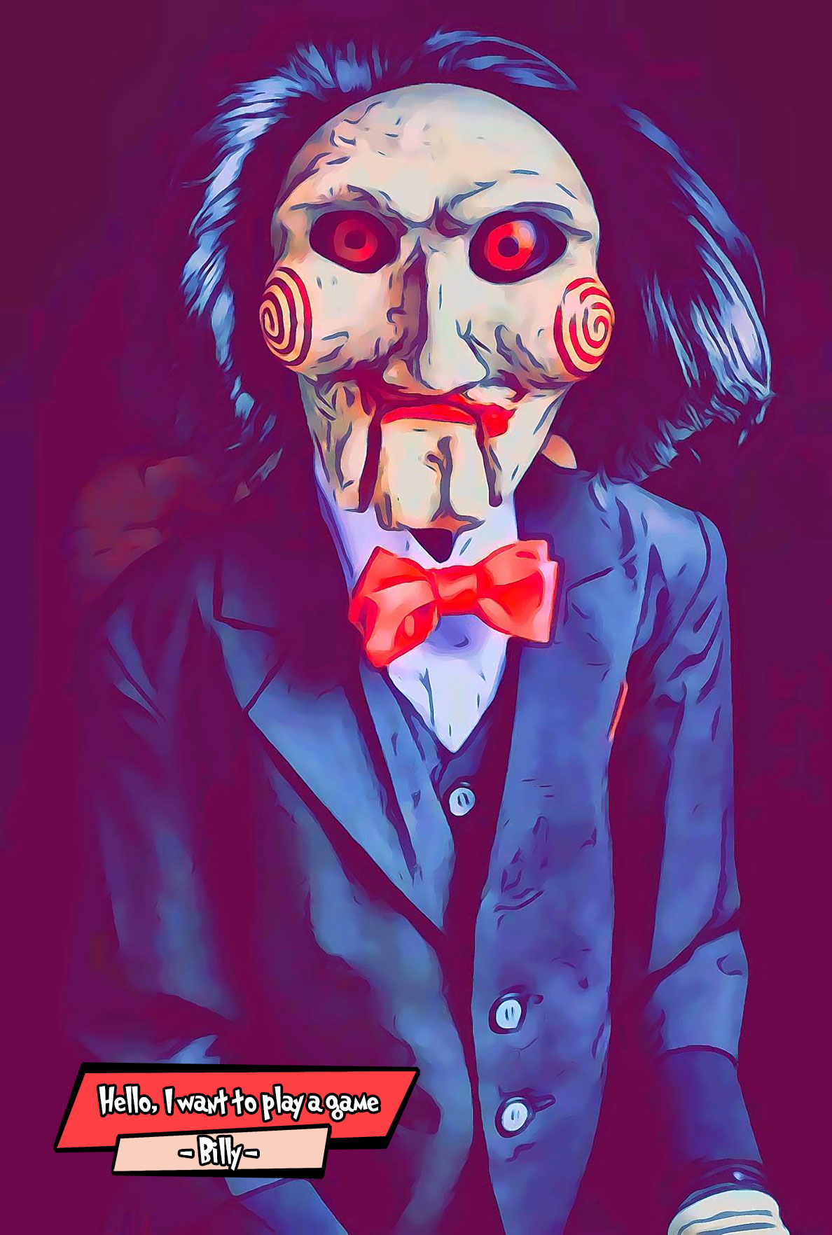 [BILLY - SAW]– Comic Icons Art (Available in 3 formats and 3 different sizes)