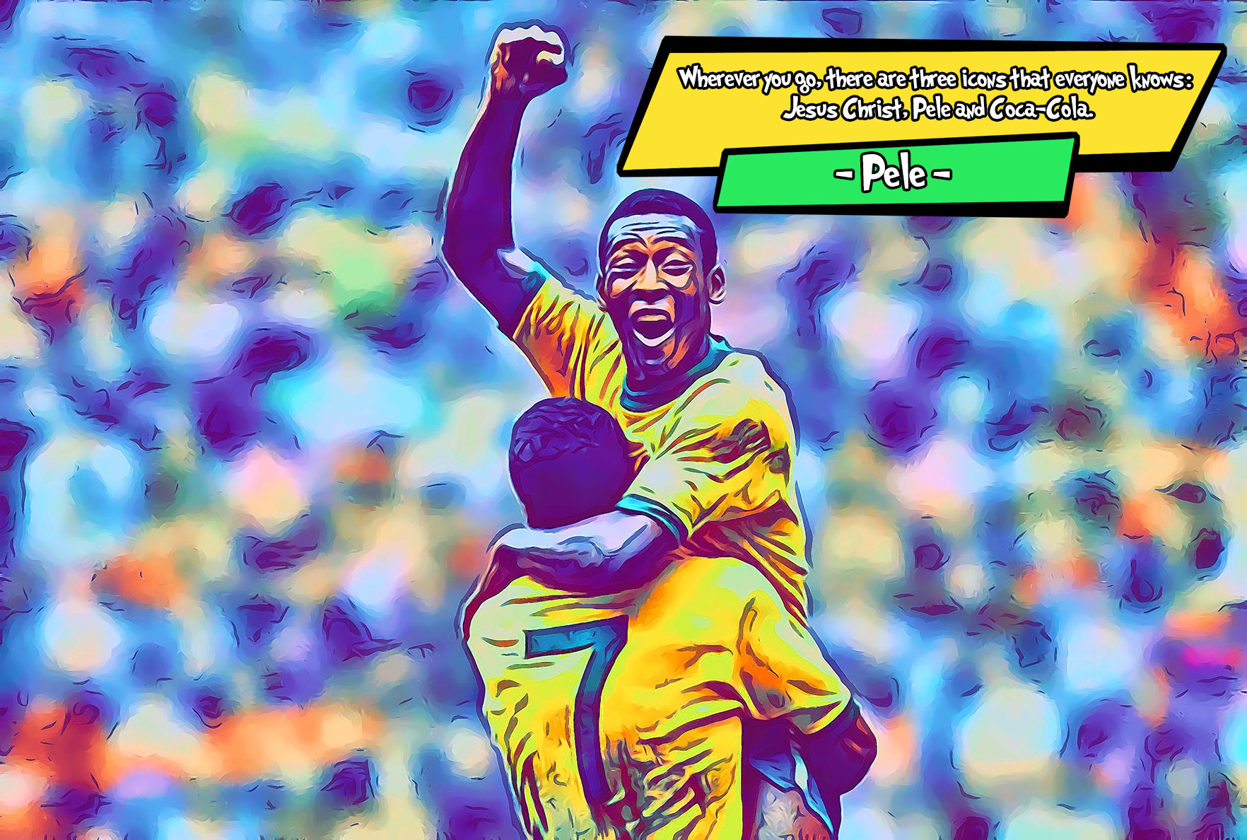 [PELE - MEXICO 1970]– Comic Icons Art (Available in 3 formats and 3 different sizes)