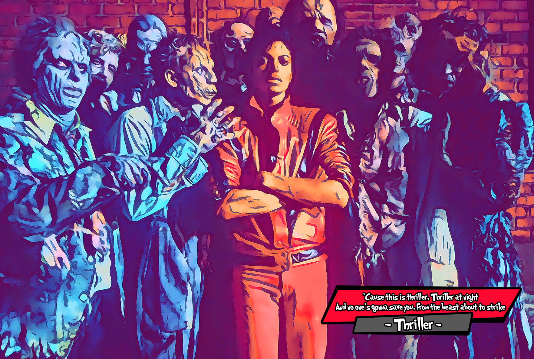 [MICHAEL JACKSON - THRILLER]– Comic Icons Art (Available in 3 formats and 3 different sizes)