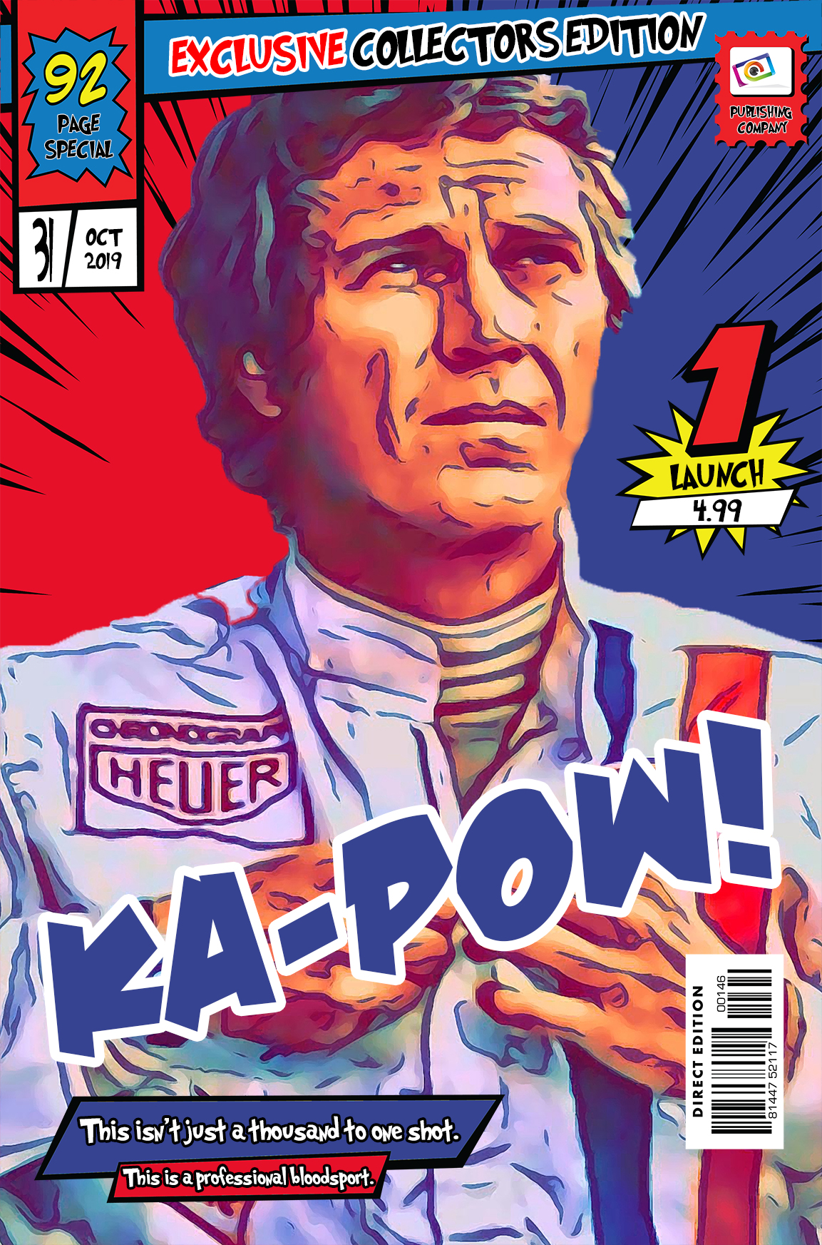 [STEVE MCQUEEN] – Comic Book Cover Art (Available in 3 formats and 3 different sizes)