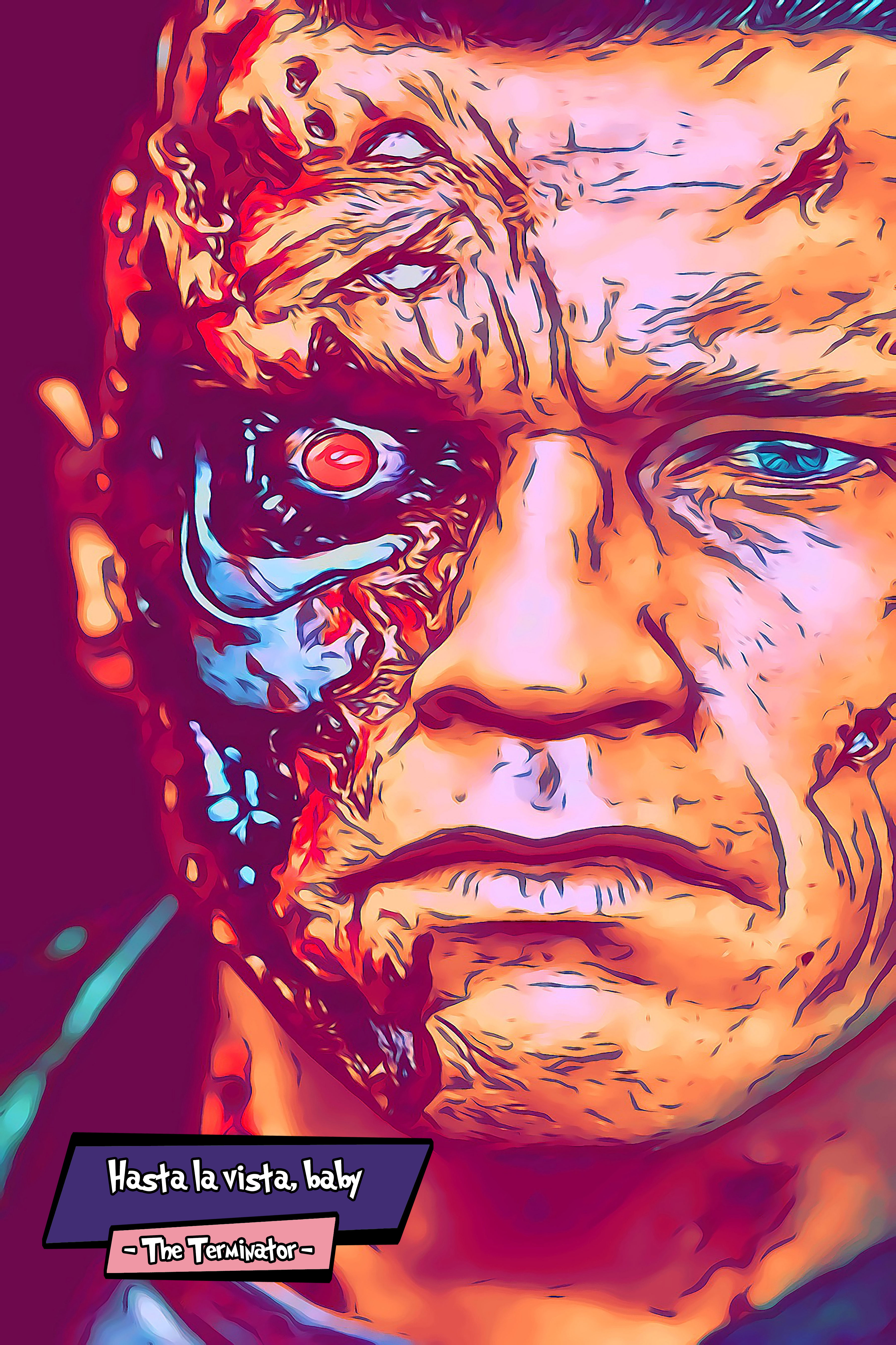 [THE TERMINATOR]– Comic Icons Art (Available in 3 formats and 3 different sizes)