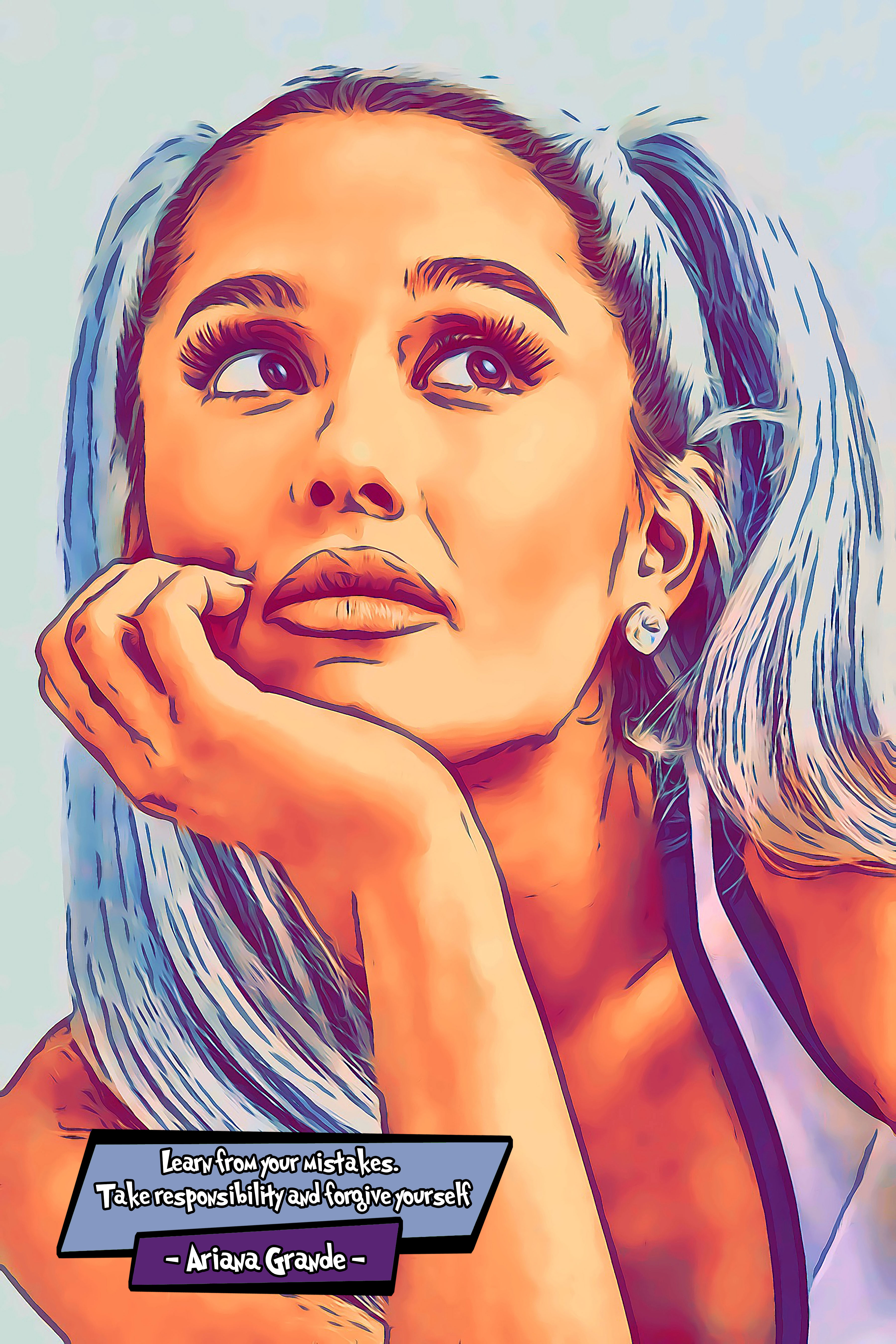 [ARIANA GRANDE]– Comic Icons Art (Available in 3 formats and 3 different sizes)