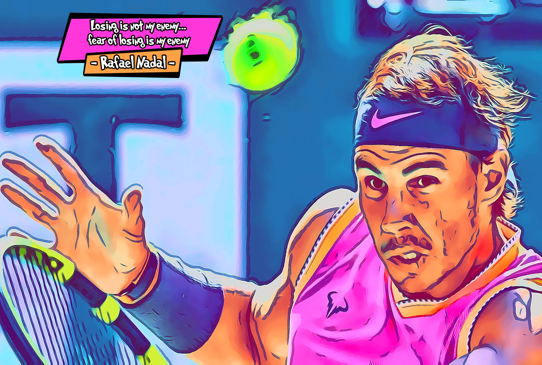 [RAFA NADAL]– Comic Icons Art (Available in 3 formats and 3 different sizes)