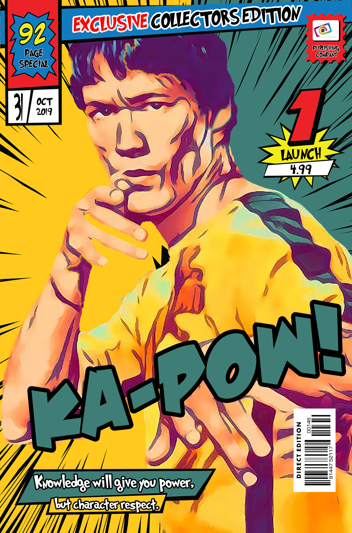 [BRUCE LEE] – Comic Book Cover Art (Available in 3 formats and 3 different sizes)