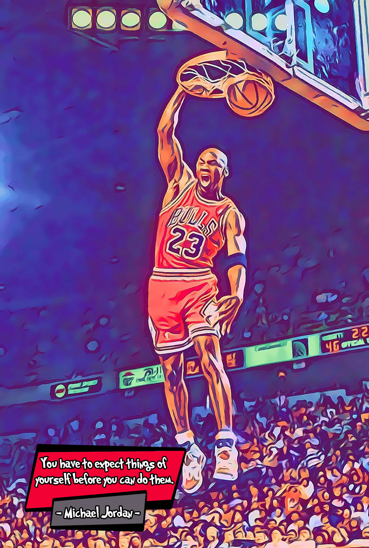 [MICHAEL JORDAN]– Comic Icons Art (Available in 3 formats and 3 different sizes)