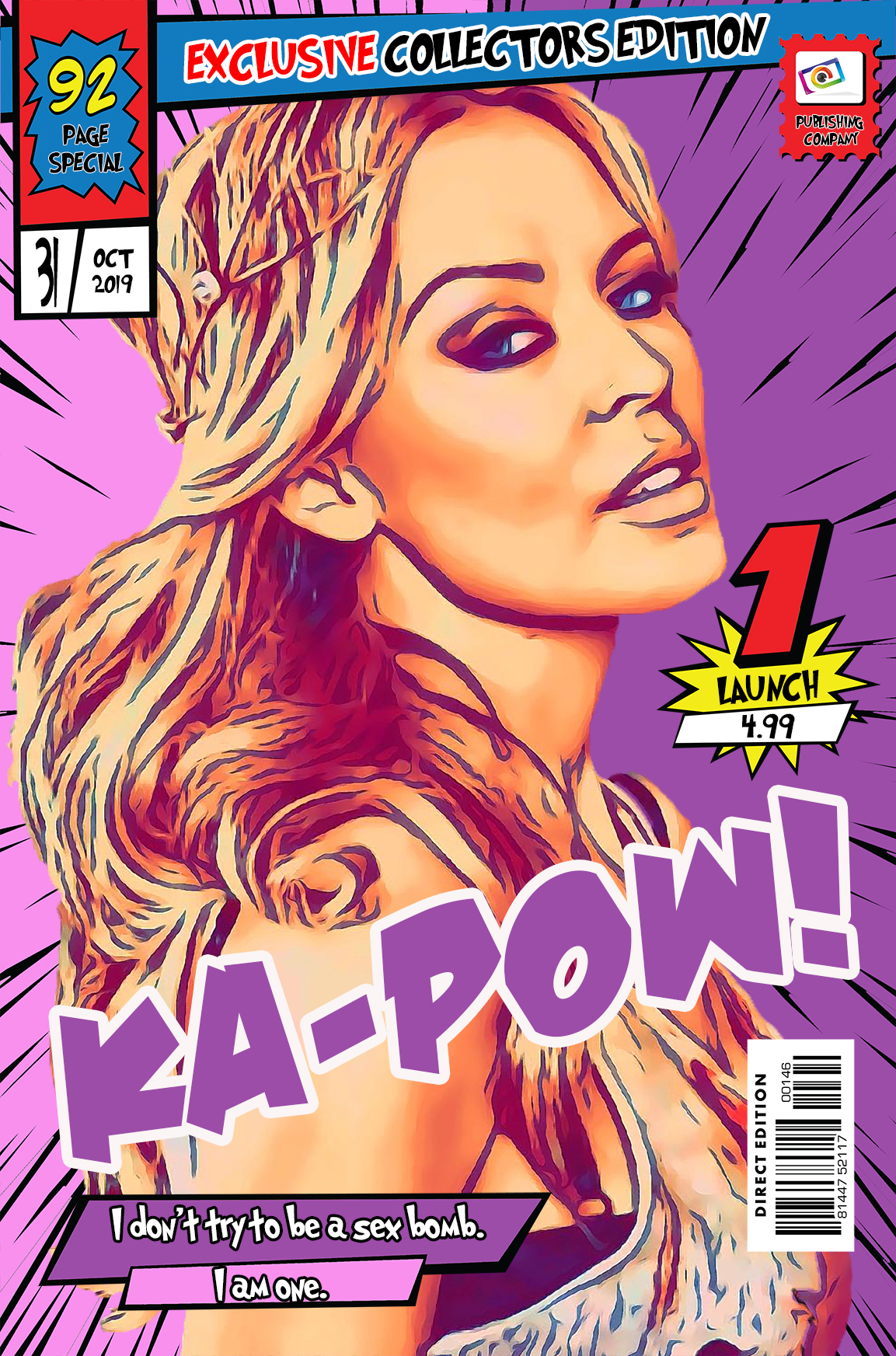 [KYLIE] – Comic Book Cover Art (Available in 3 formats and 3 different sizes)