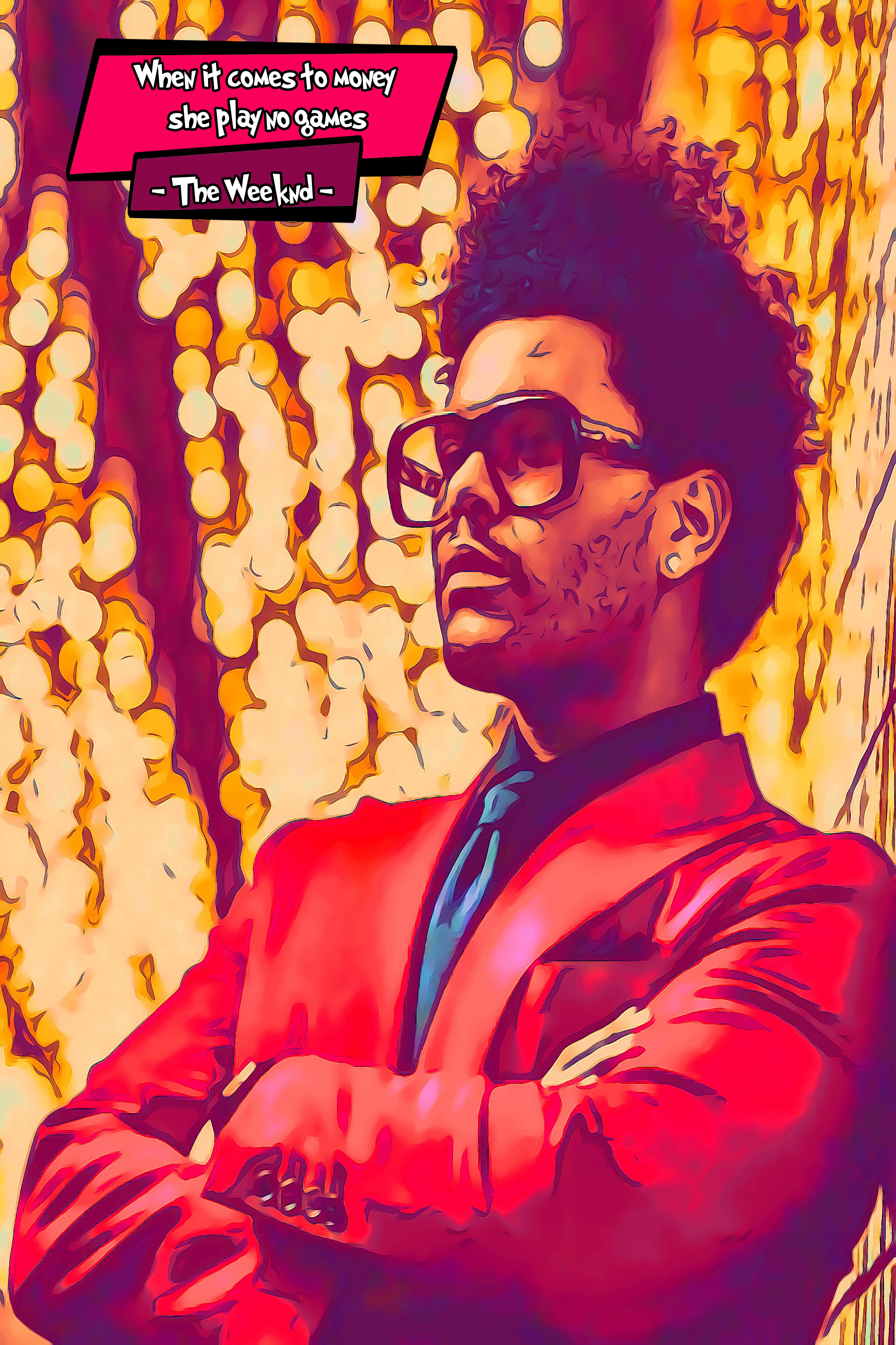 [THE WEEKND]– Comic Icons Art (Available in 3 formats and 3 different sizes)