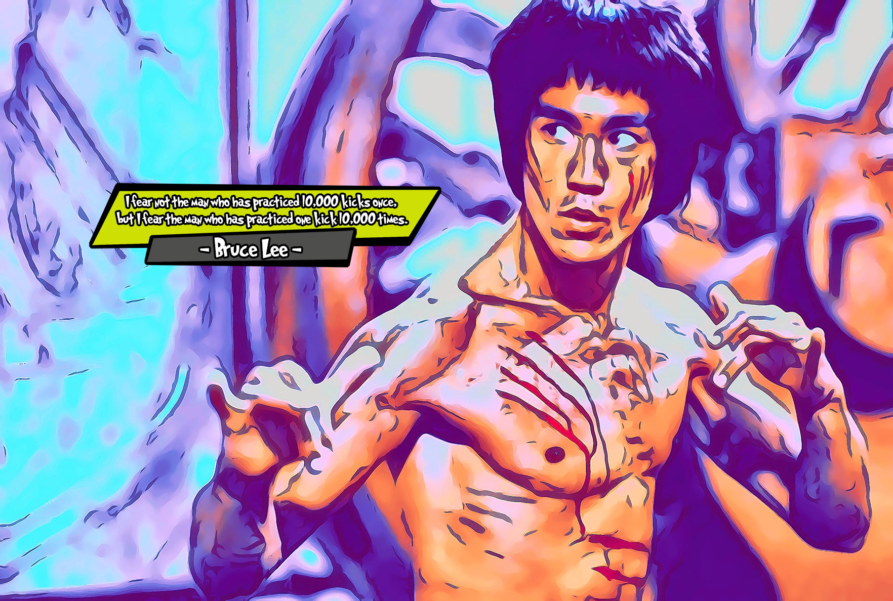 [BRUCE LEE]– Comic Icons Art (Available in 3 formats and 3 different sizes)