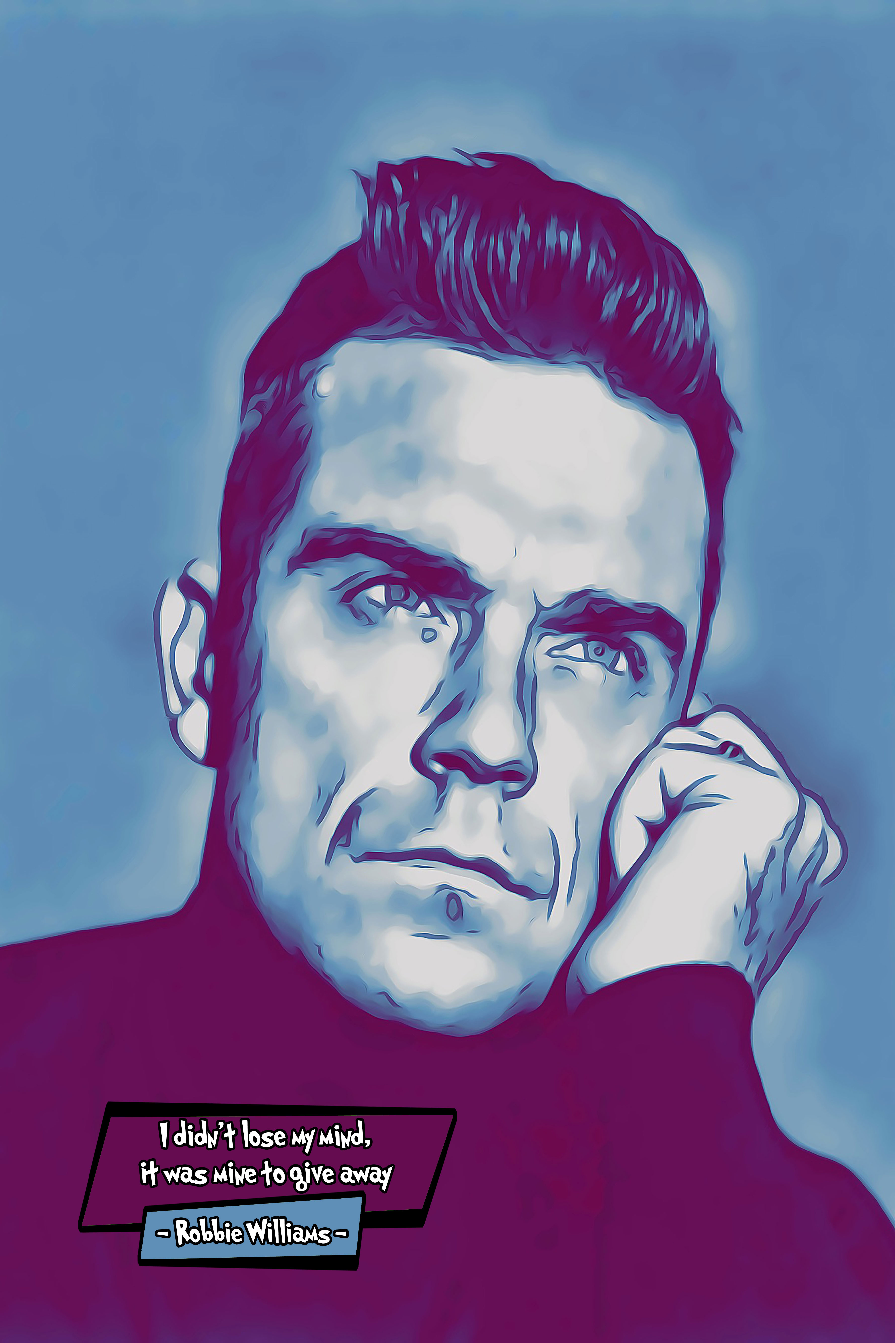 [ROBBIE WILLIAMS]– Comic Icons Art (Available in 3 formats and 3 different sizes)