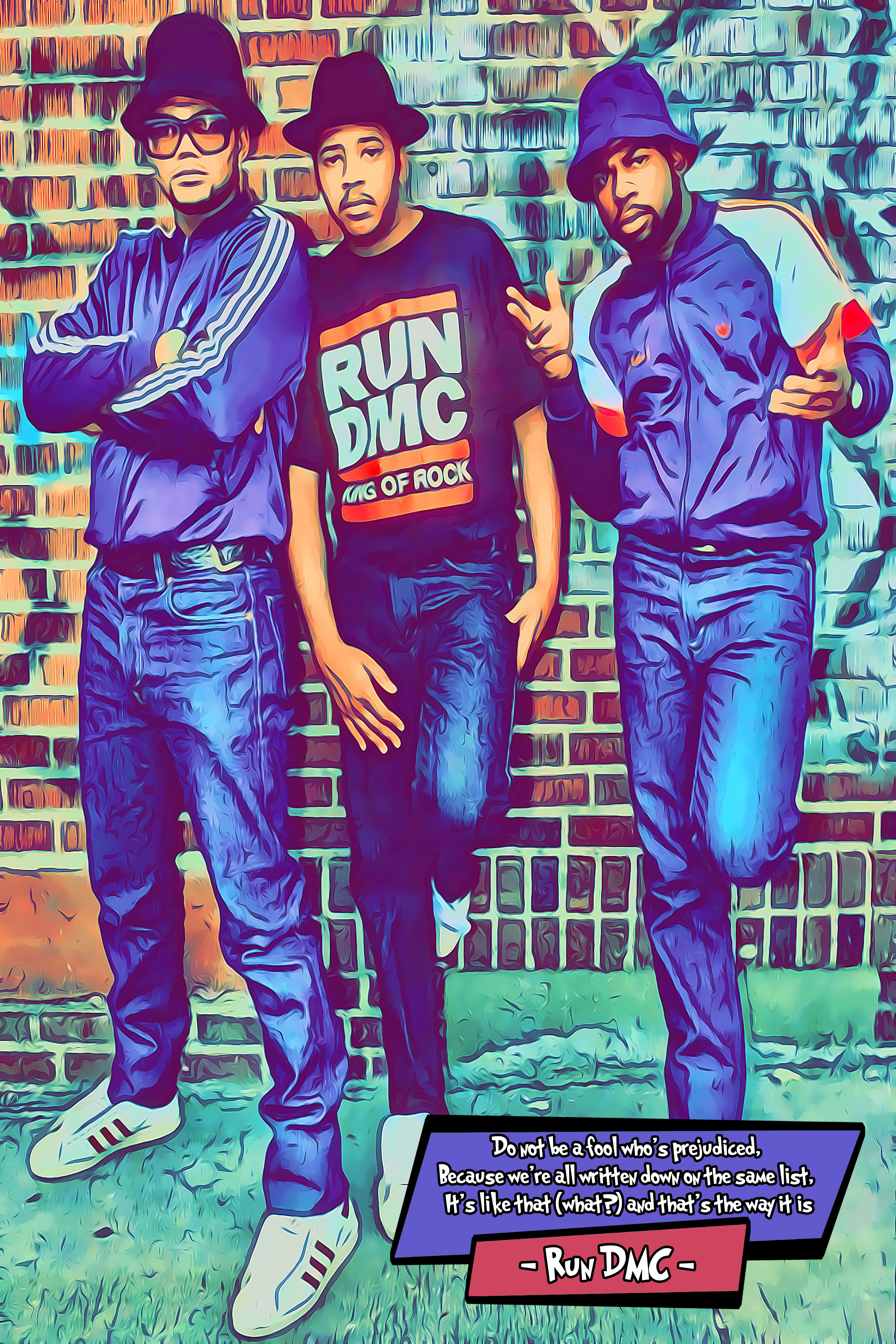 [RUN DMC]– Comic Icons Art (Available in 3 formats and 3 different sizes)