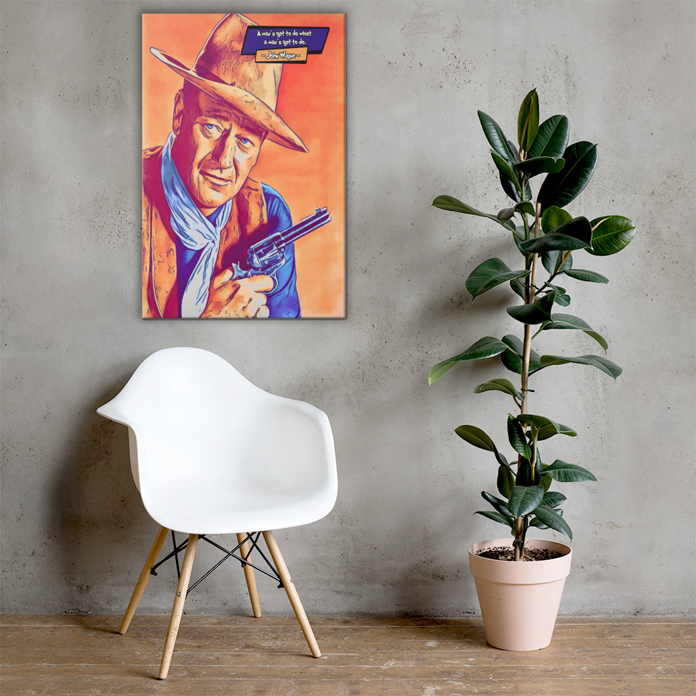 [JOHN WAYNE]– Comic Icons Art (Available in 3 formats and 3 different sizes)