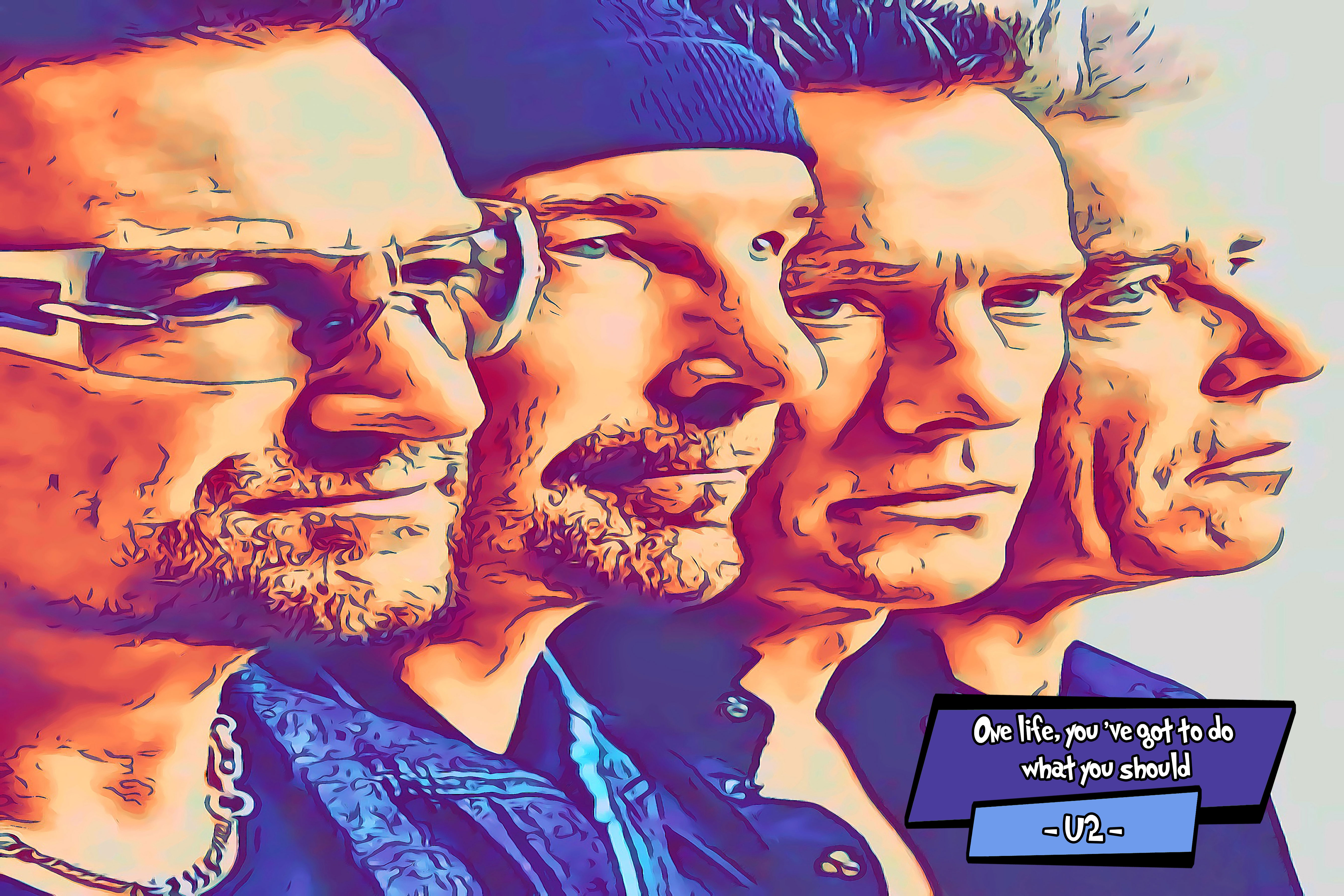 [U2]– Comic Icons Art (Available in 3 formats and 3 different sizes)
