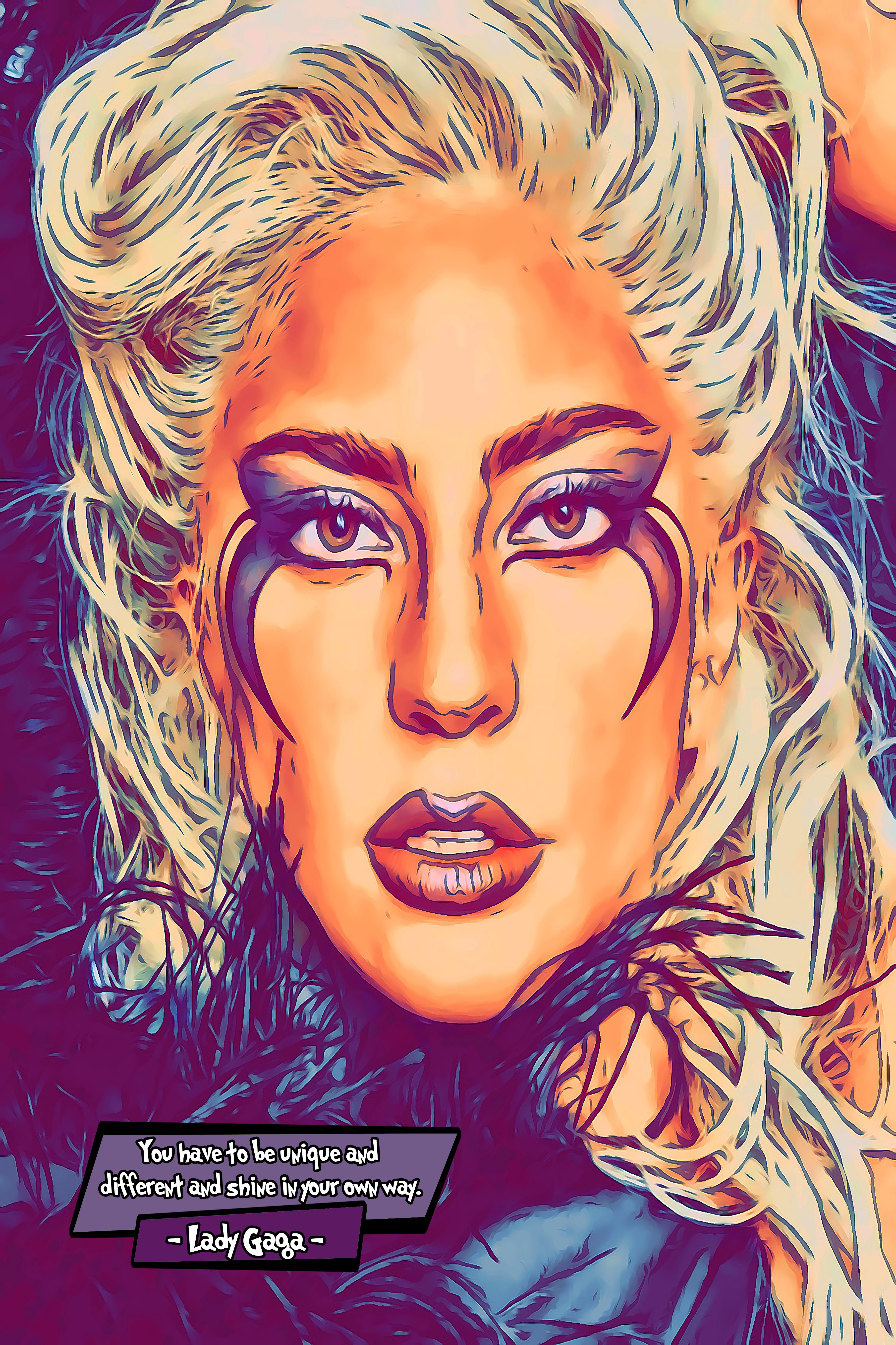 [LADY GAGA]– Comic Icons Art (Available in 3 formats and 3 different sizes)