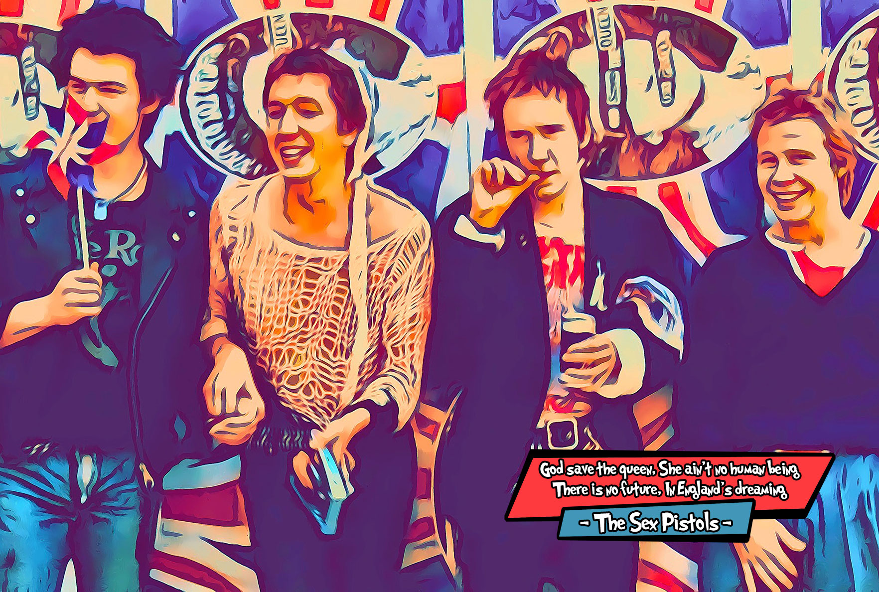 [THE SEX PISTOLS]– Comic Icons Art (Available in 3 formats and 3 different sizes)