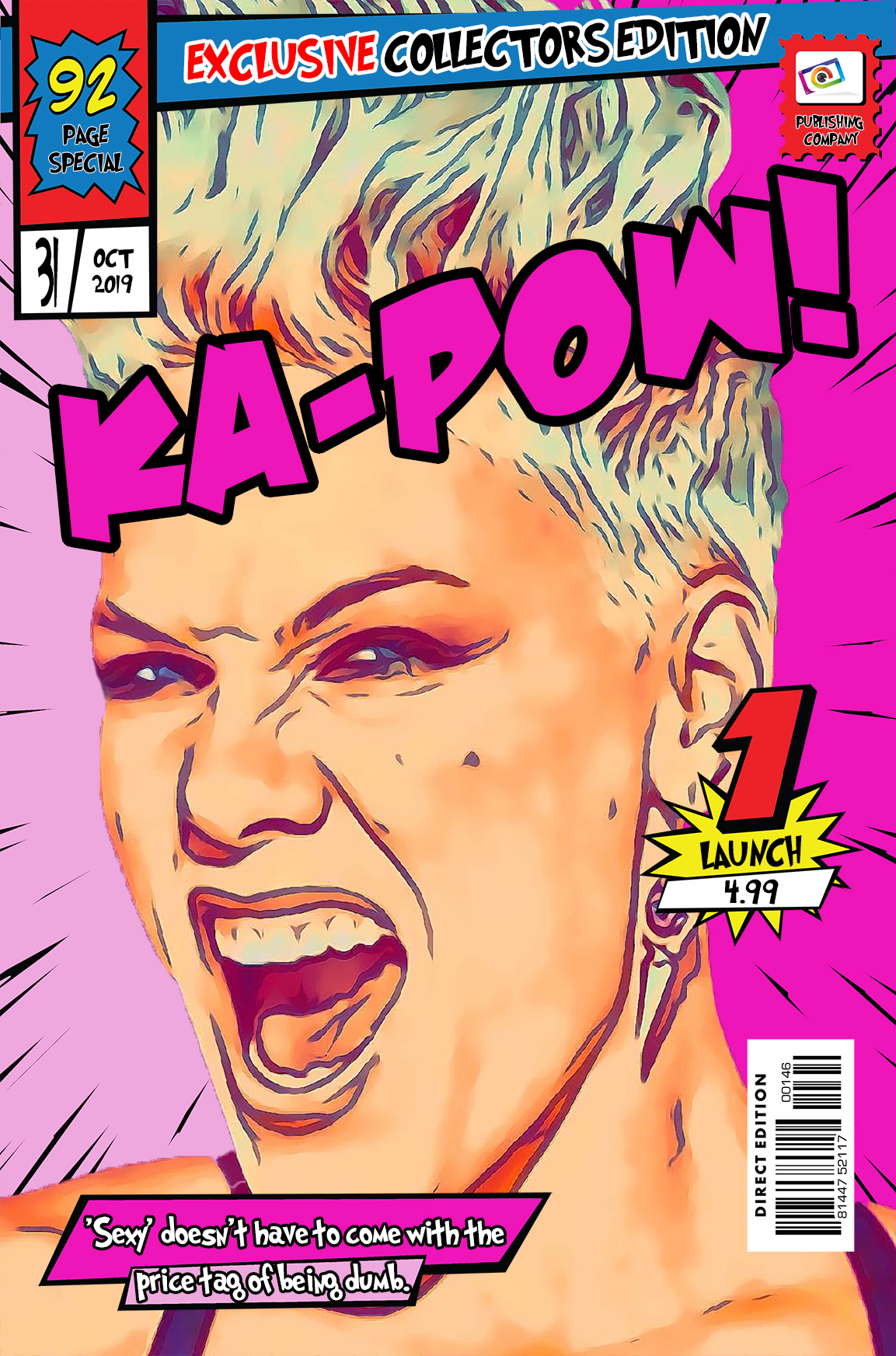 [PINK] – Comic Book Cover Art (Available in 3 formats and 3 different sizes)