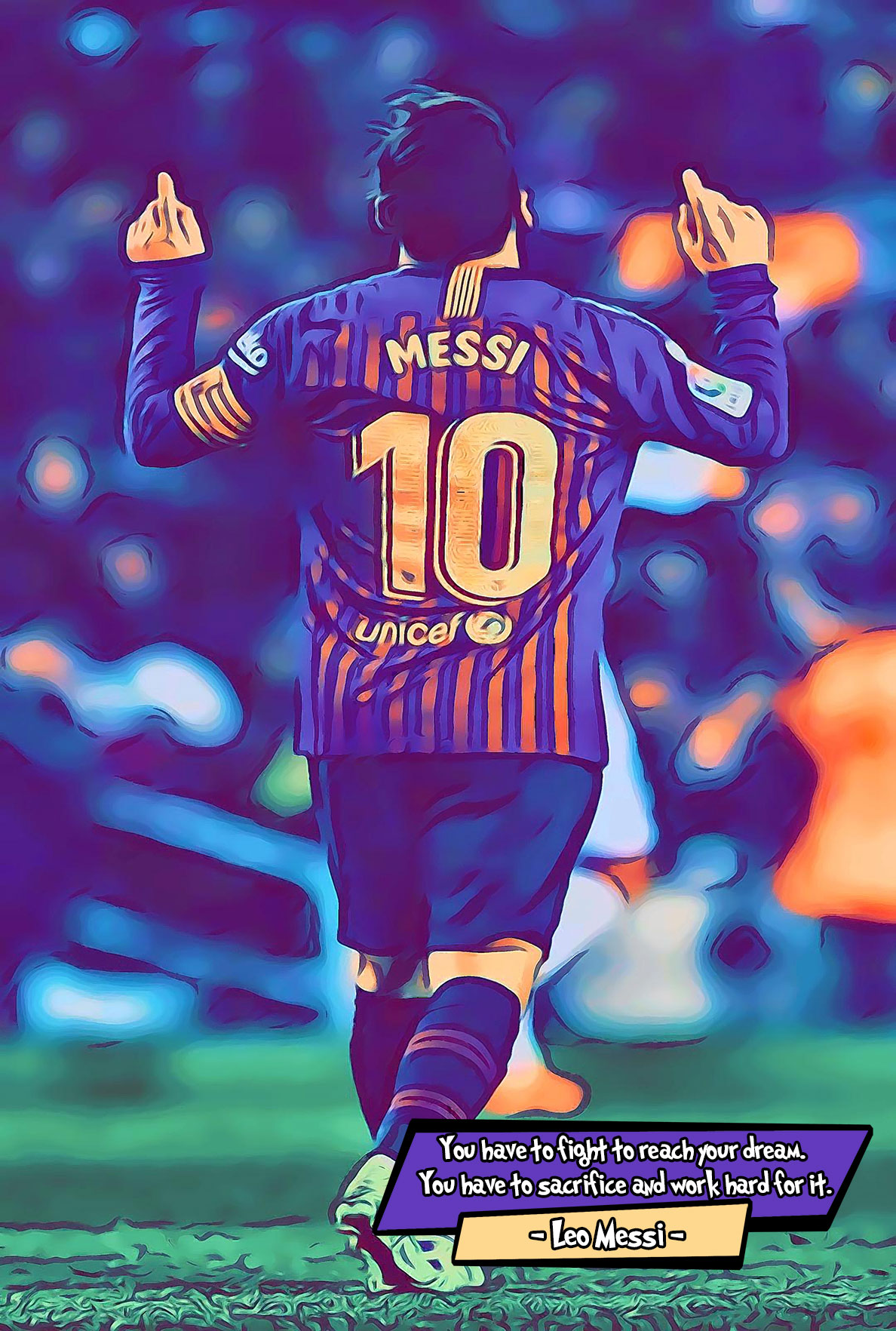 [LEO MESSI]– Comic Icons Art (Available in 3 formats and 3 different sizes)