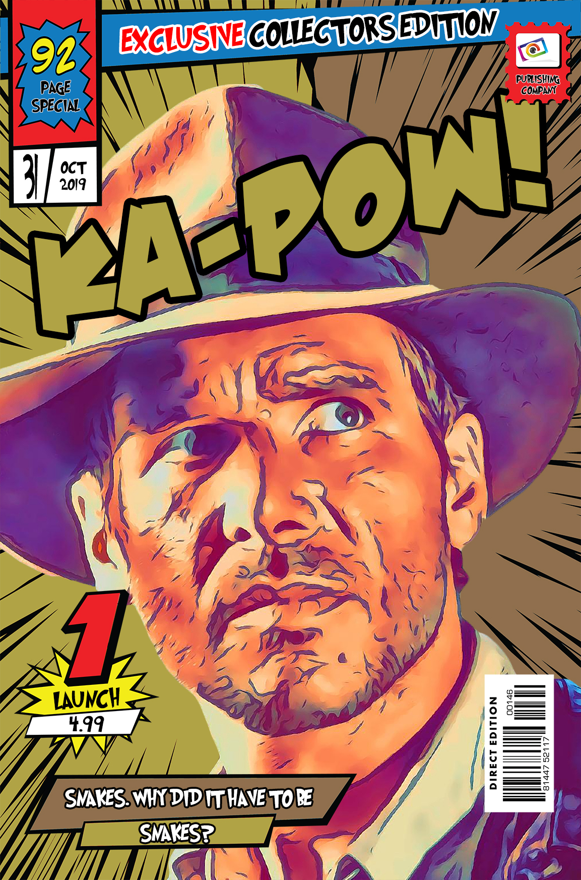 [INDIANA JONES] – Comic Book Cover Art (Available in 3 formats and 3 different sizes)