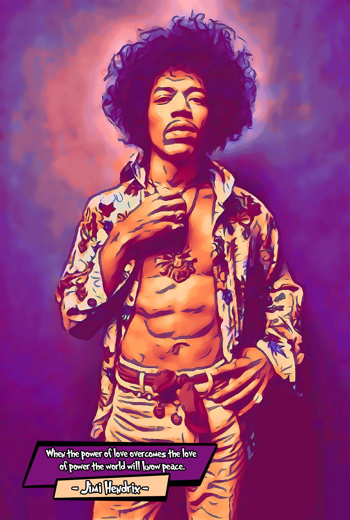 [JIMI HENDRIX]– Comic Icons Art (Available in 3 formats and 3 different sizes)