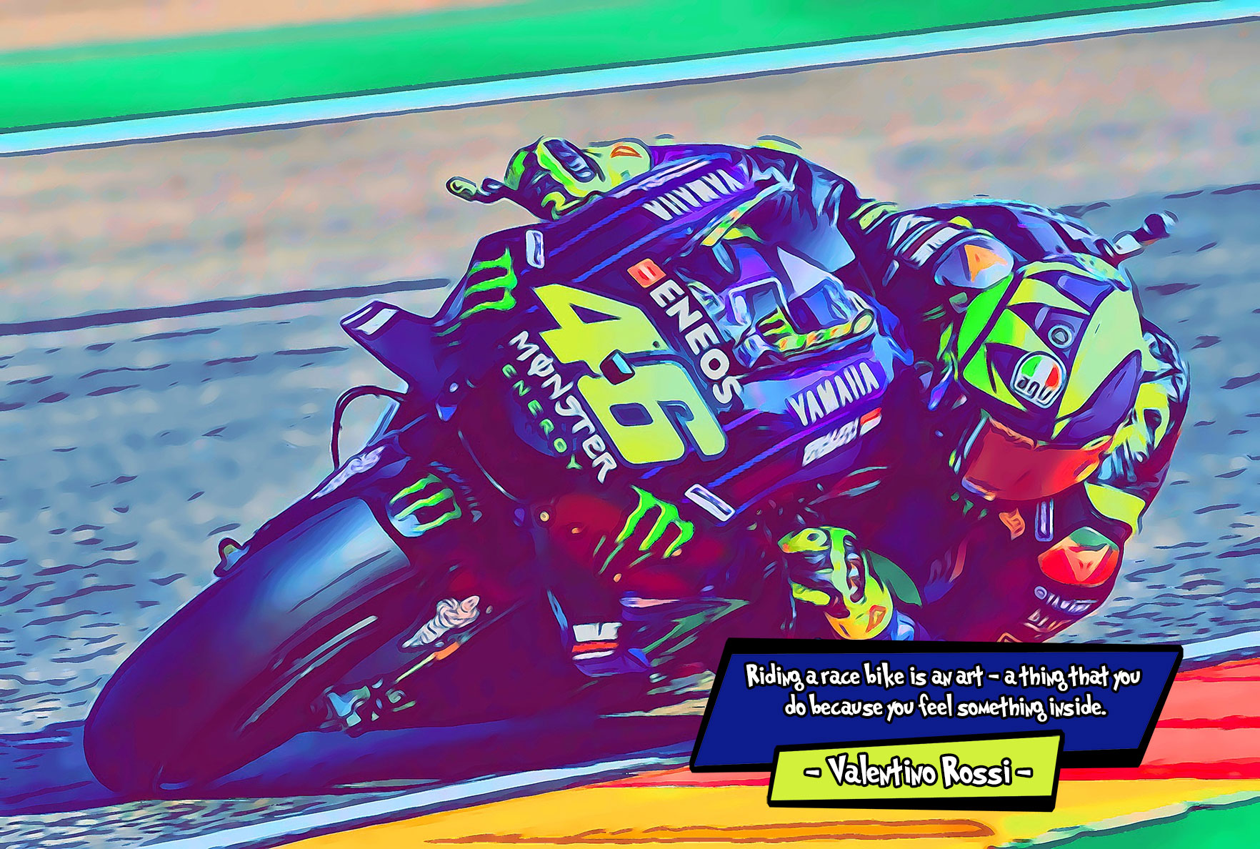 [VALENTINO ROSSI]– Comic Icons Art (Available in 3 formats and 3 different sizes)