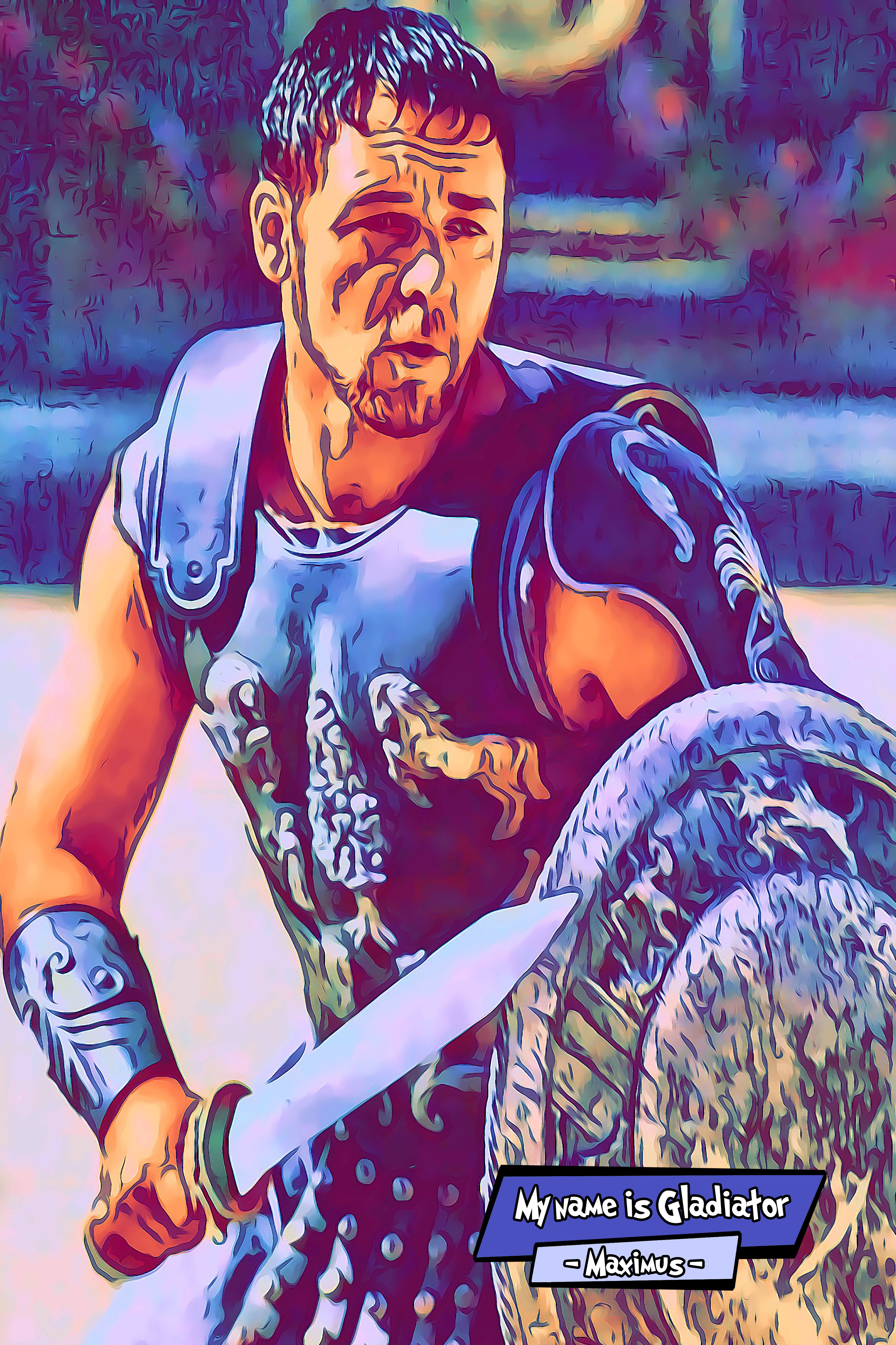 [MAXIMUS - GLADIATOR]– Comic Icons Art (Available in 3 formats and 3 different sizes)