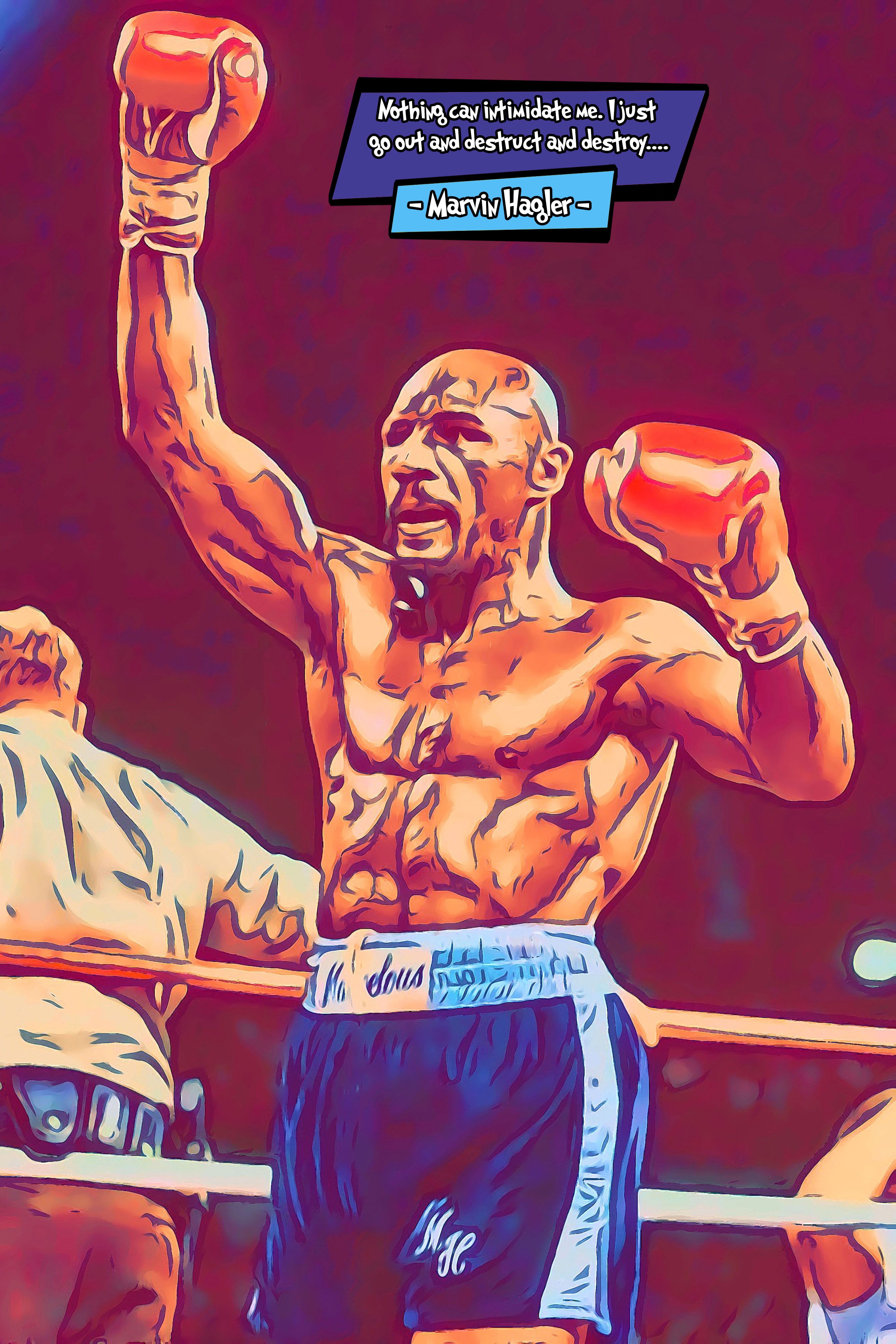[MARVIN HAGLER]– Comic Icons Art (Available in 3 formats and 3 different sizes)