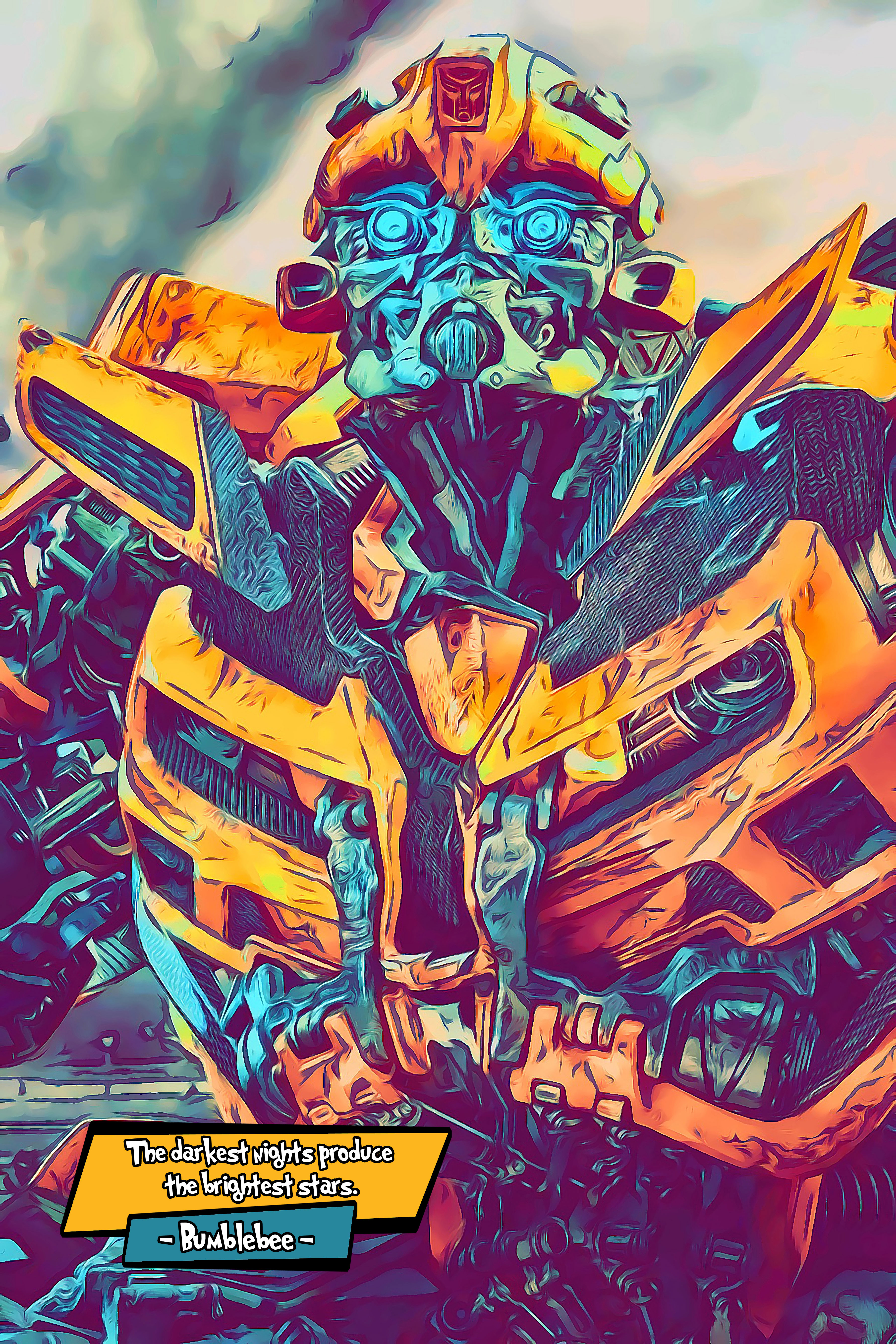 [BUMBLEBEE - TRANSFORMERS]– Comic Icons Art (Available in 3 formats and 3 different sizes)