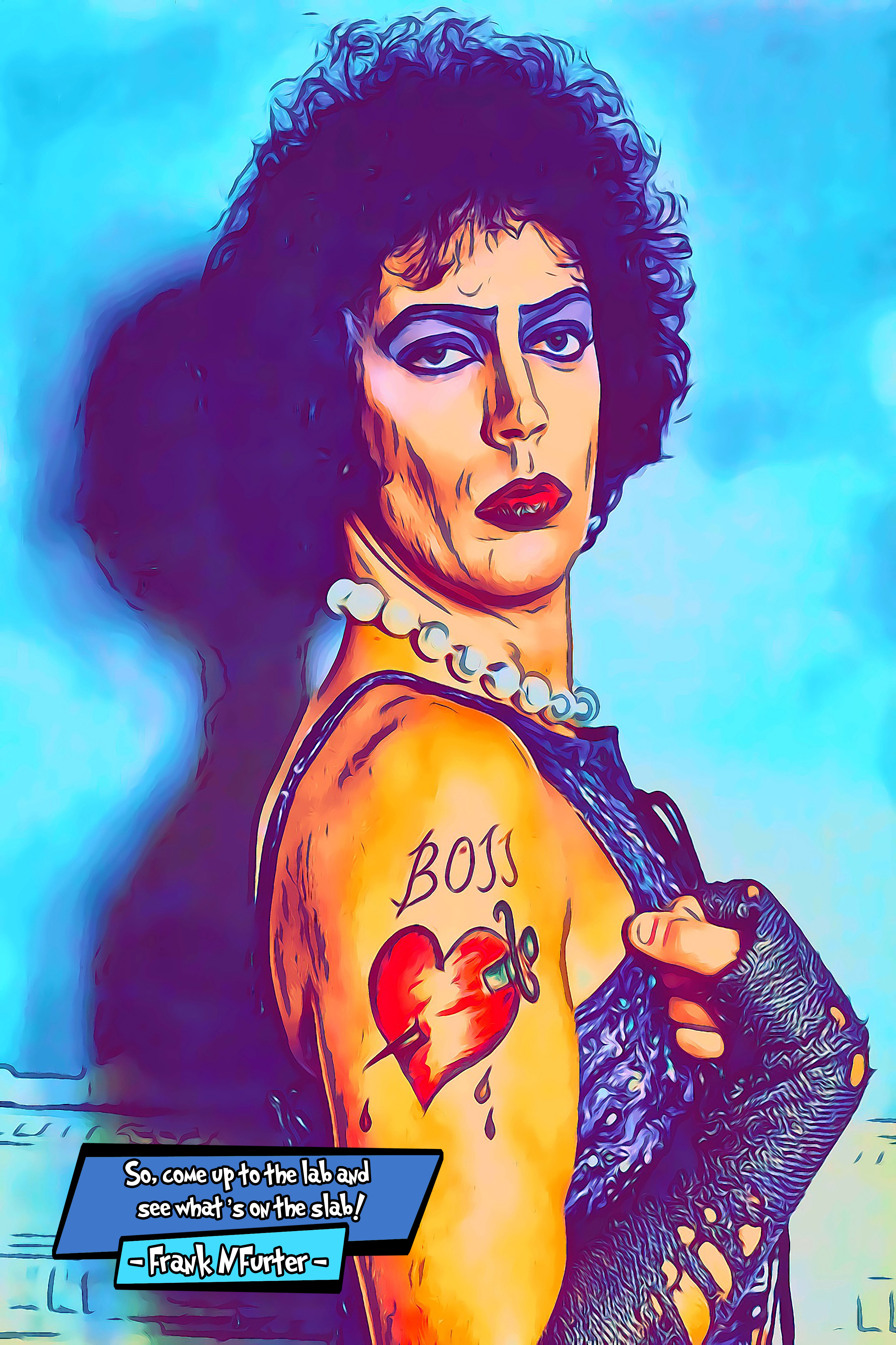 [FRANKNFURTER - THE ROCKY HORROR SHOW]– Comic Icons Art (Available in 3 formats and 3 different sizes)